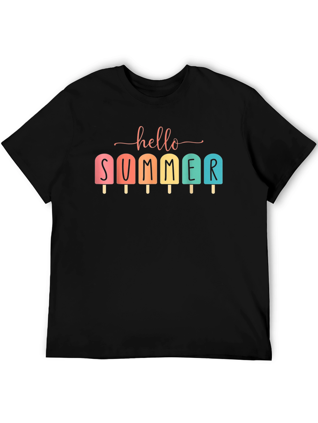 Hello Summer Popsicle Graphic T-Shirt