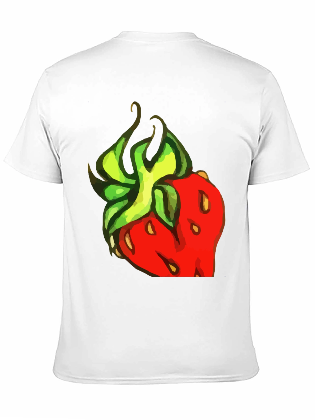 Strawberry Graphic Print Black Tee