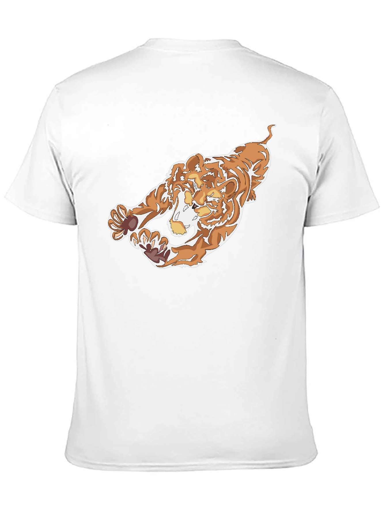Black T-Shirt with Bold Tiger Graphic