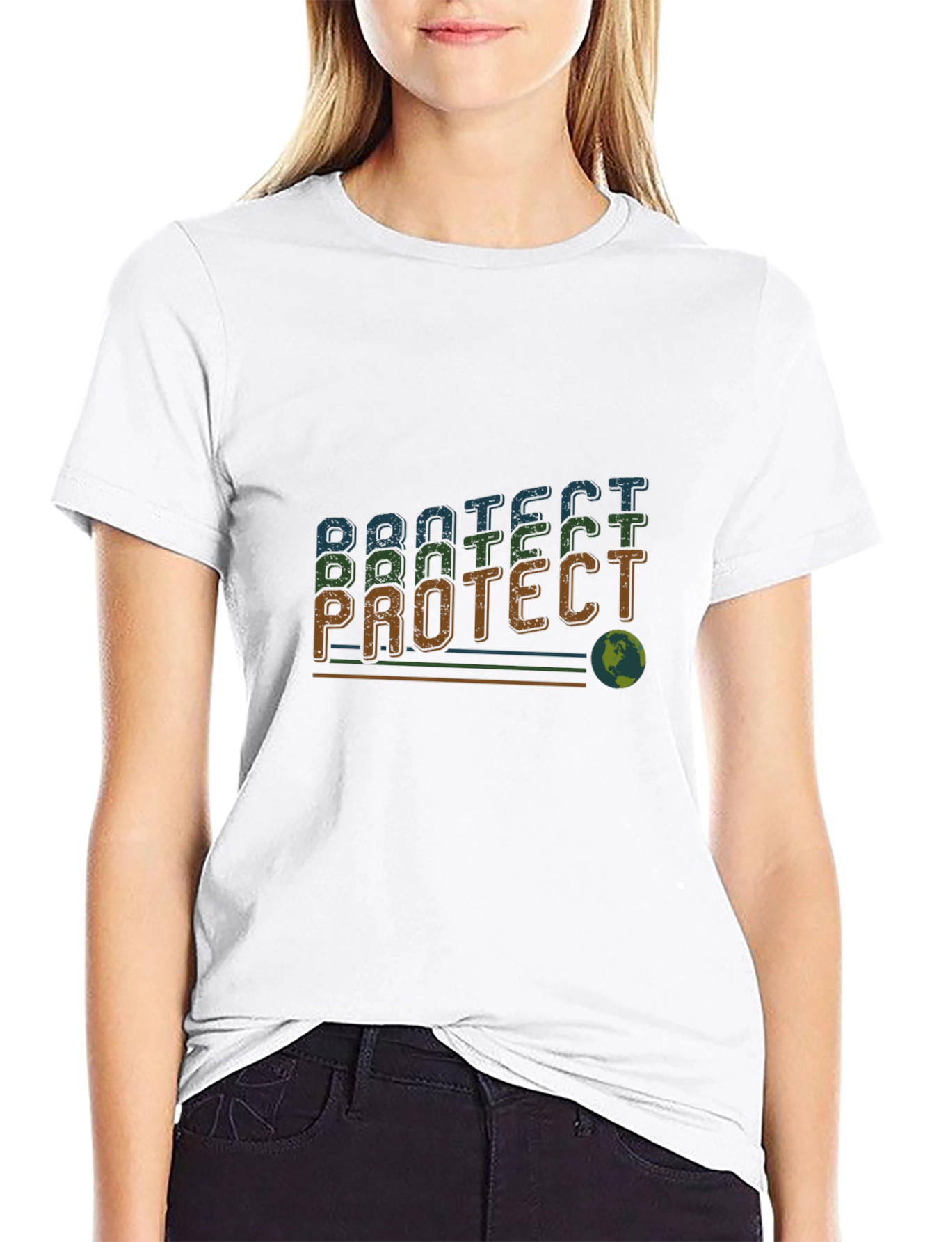 Protect Earth T-Shirt - Retro Style