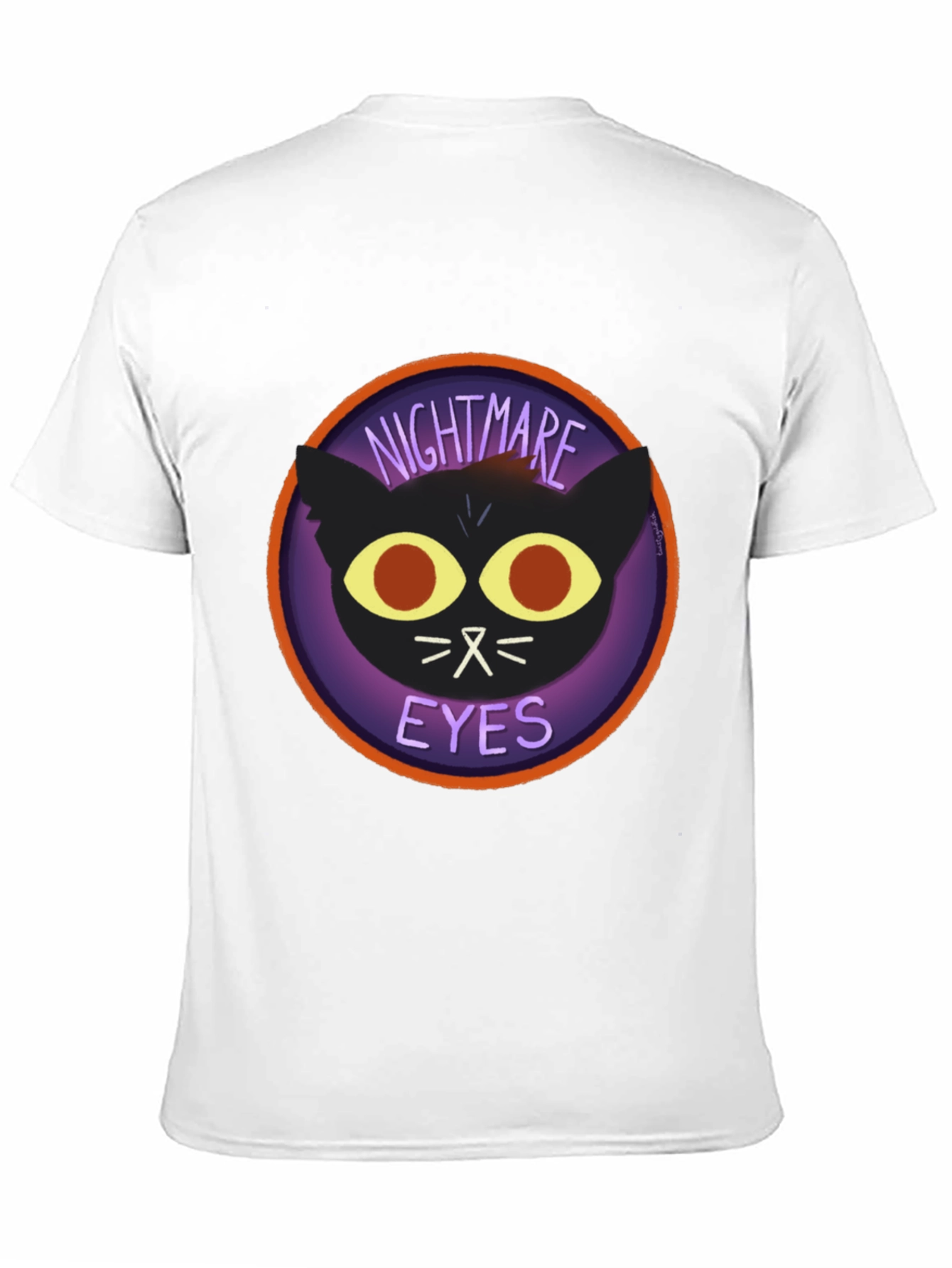 Nightmare Eyes Graphic T-Shirt - Black Cat Tee