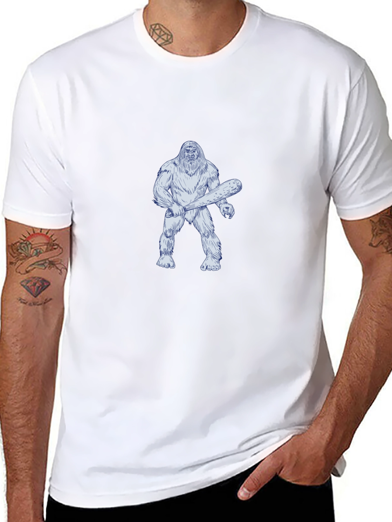 Bigfoot Club Black T-Shirt - Cryptid Humor Tee