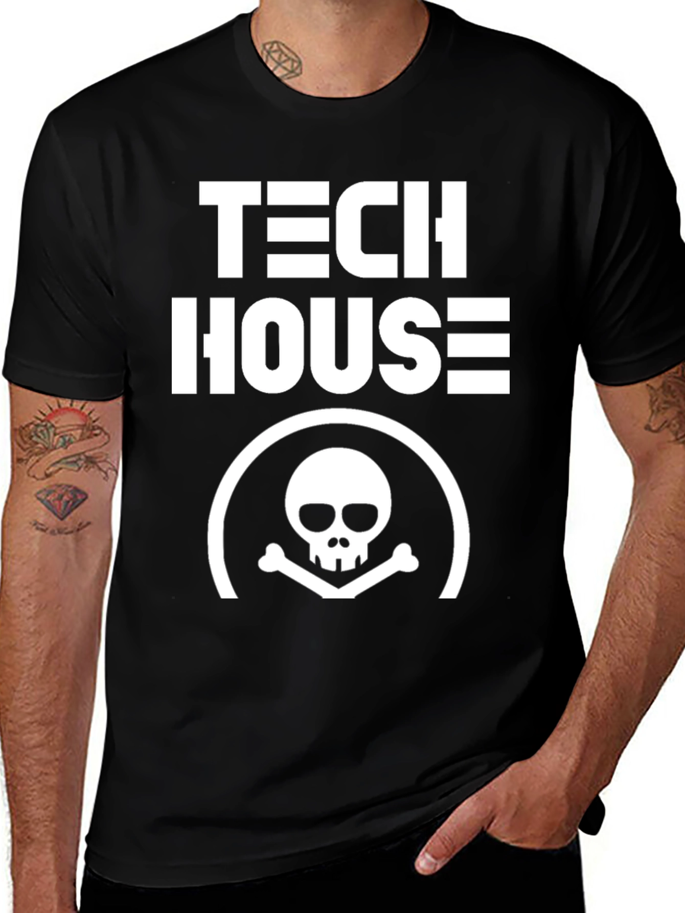 Tech House Skull T-Shirt - EDM Music Rave Tee