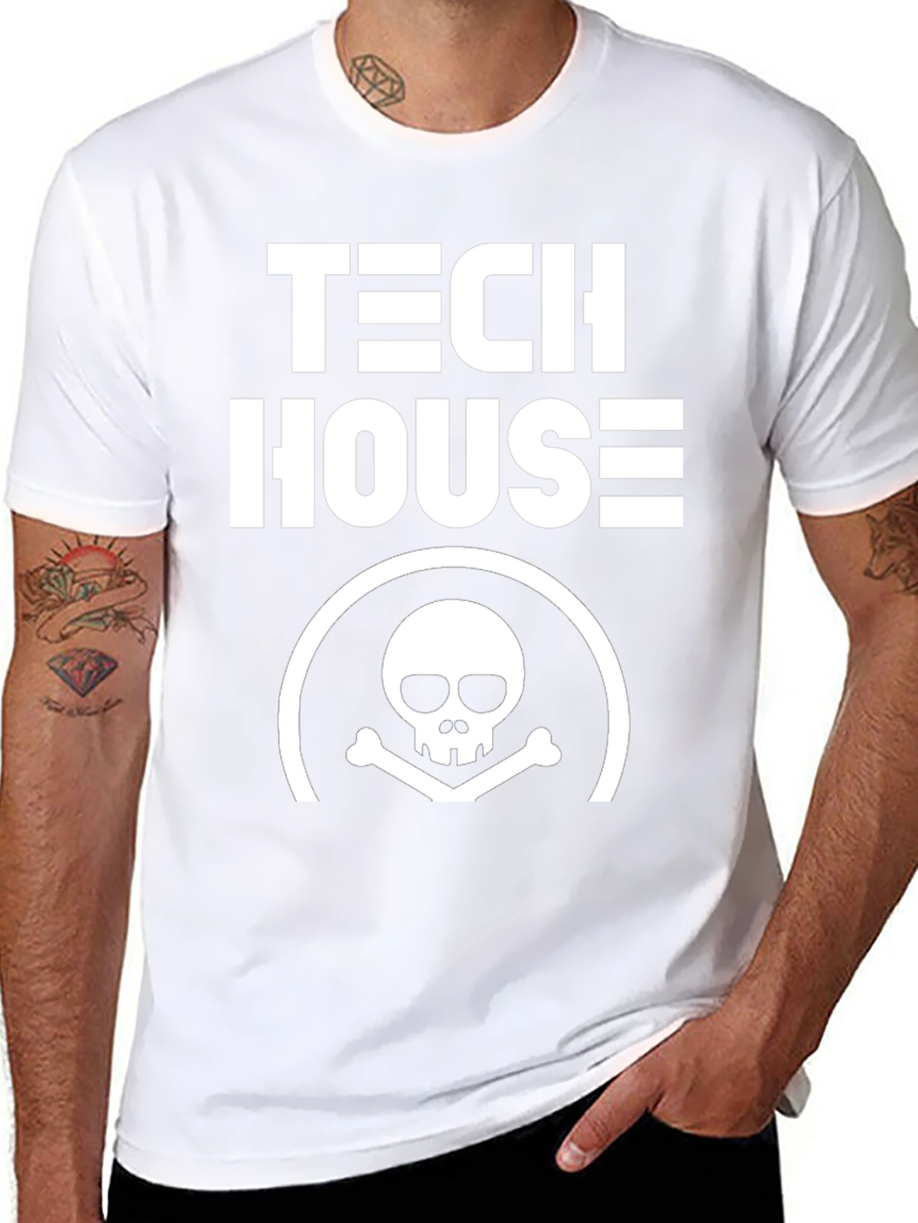 Tech House Skull T-Shirt - EDM Music Rave Tee