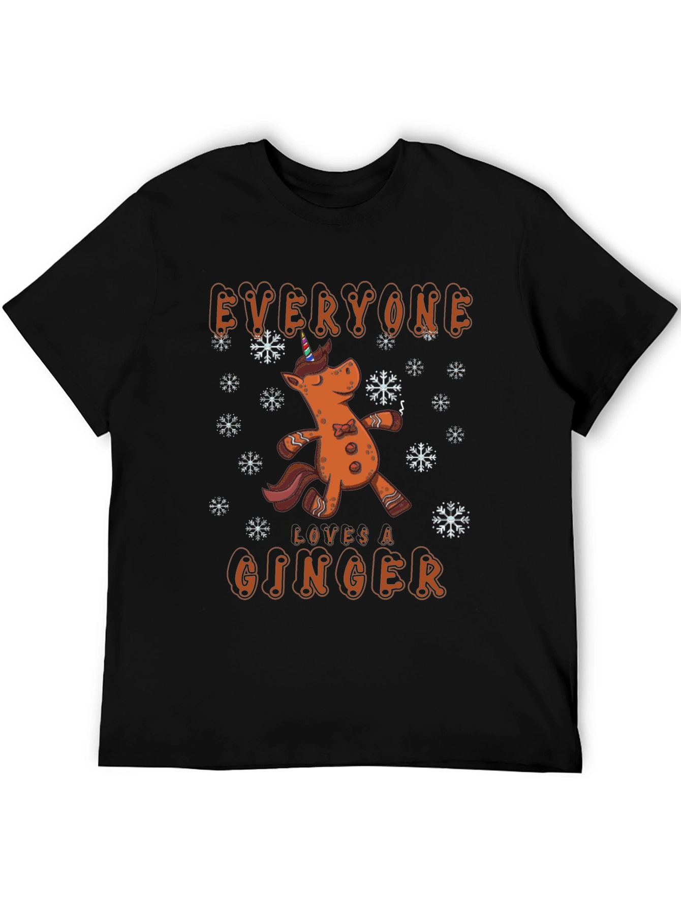 Gingerbread Unicorn Christmas T-Shirt