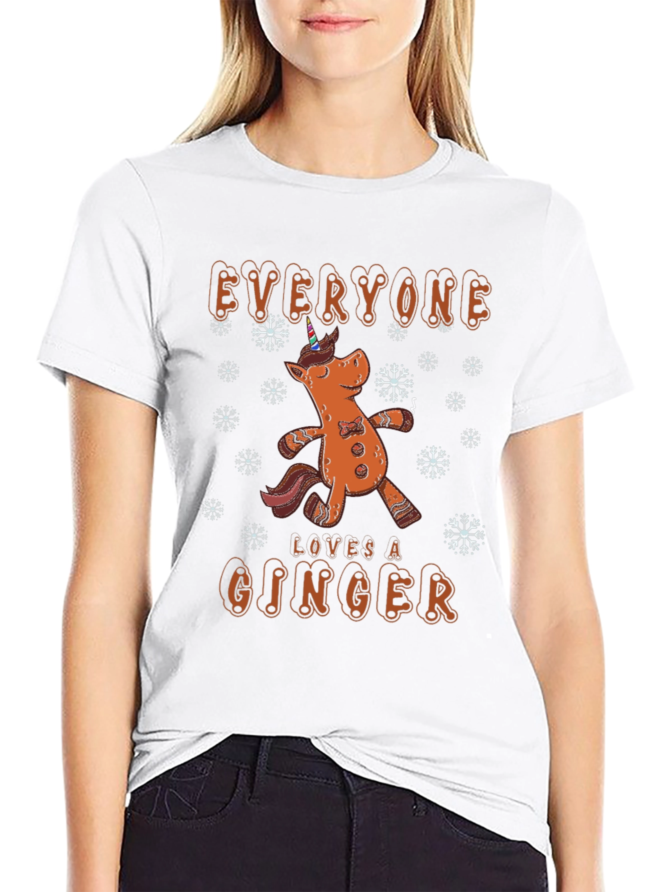 Gingerbread Unicorn Christmas T-Shirt