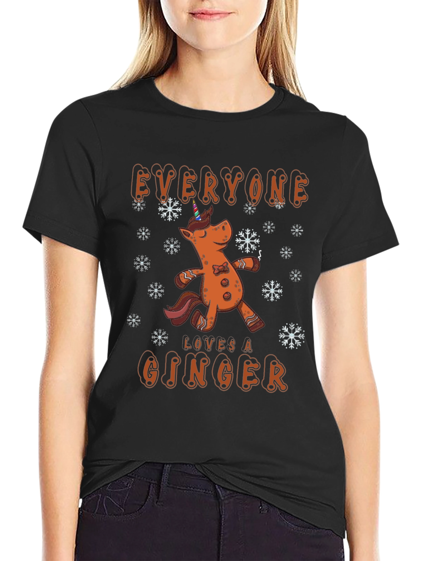 Gingerbread Unicorn Christmas T-Shirt