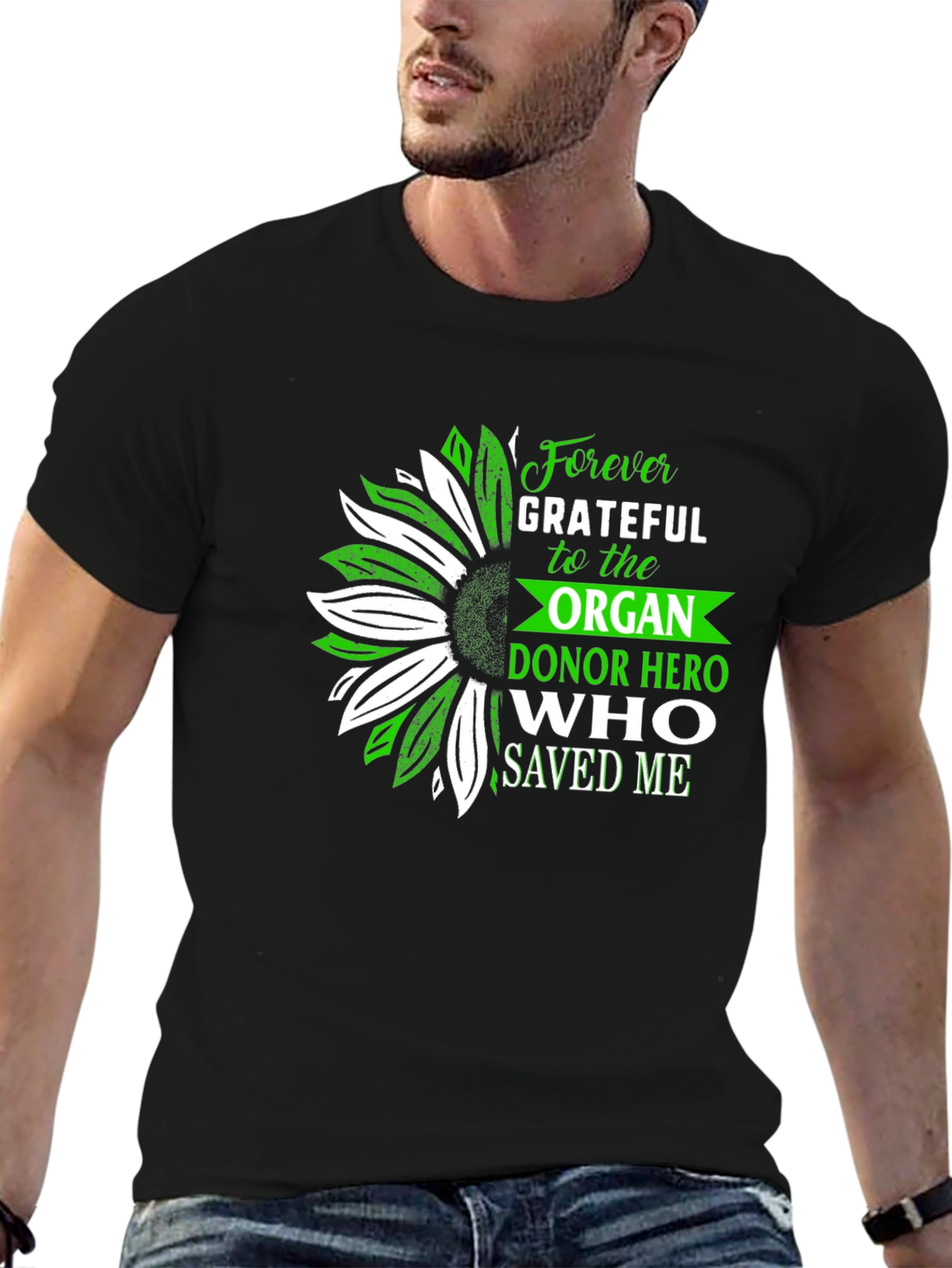 Organ Donor Hero Grateful Graphic T-Shirt