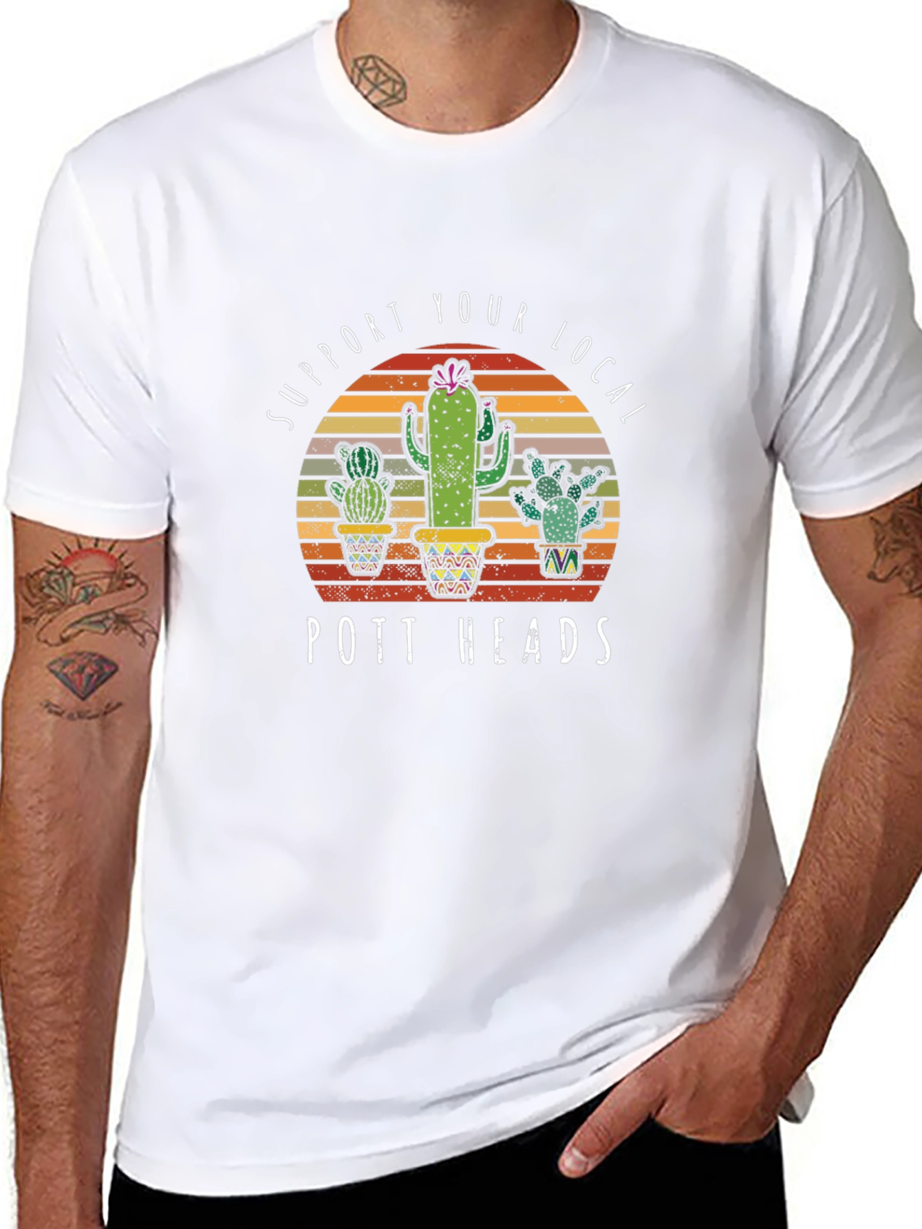 Pott Heads Cactus Graphic Tee