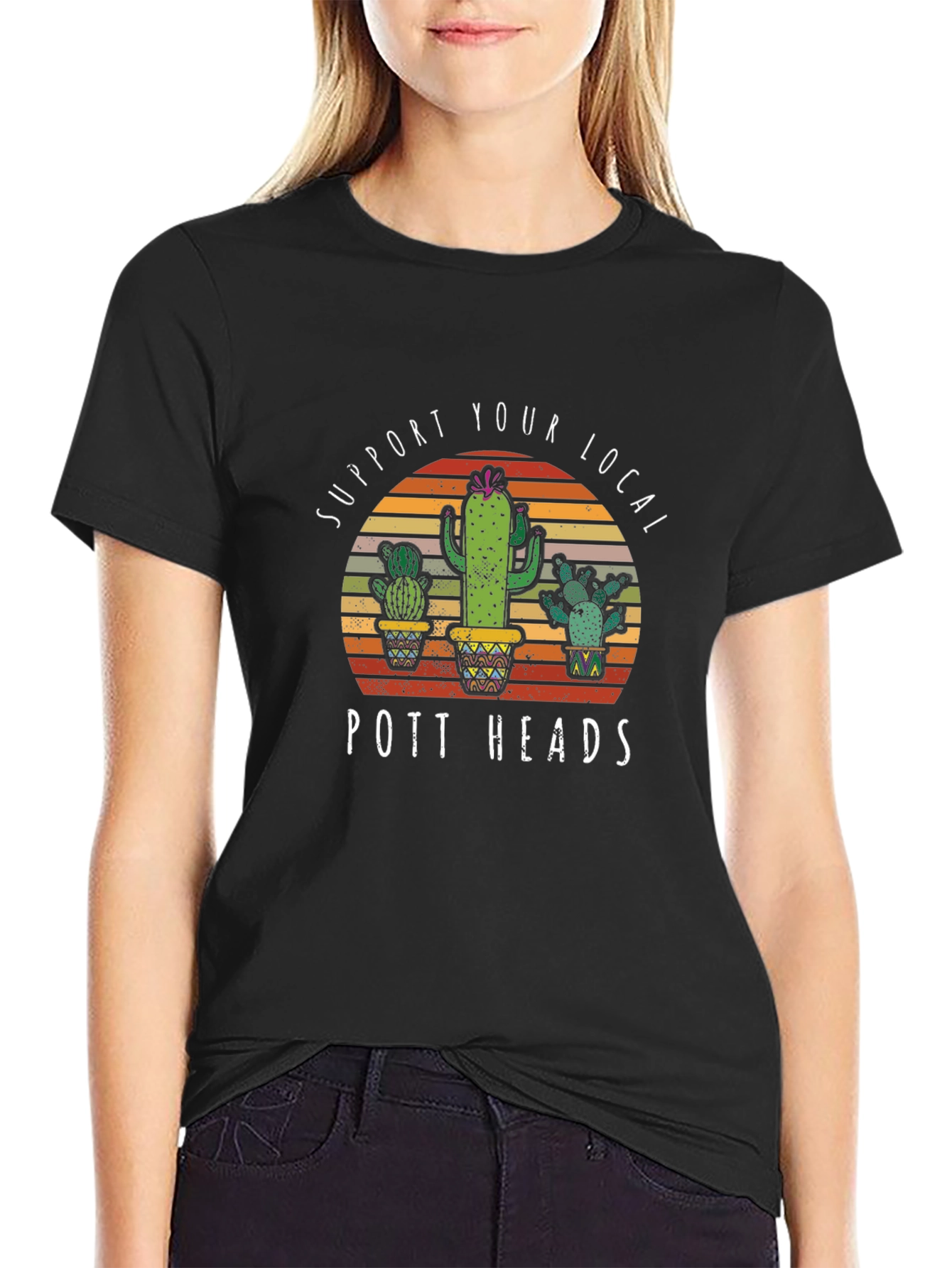 Pott Heads Cactus Graphic Tee