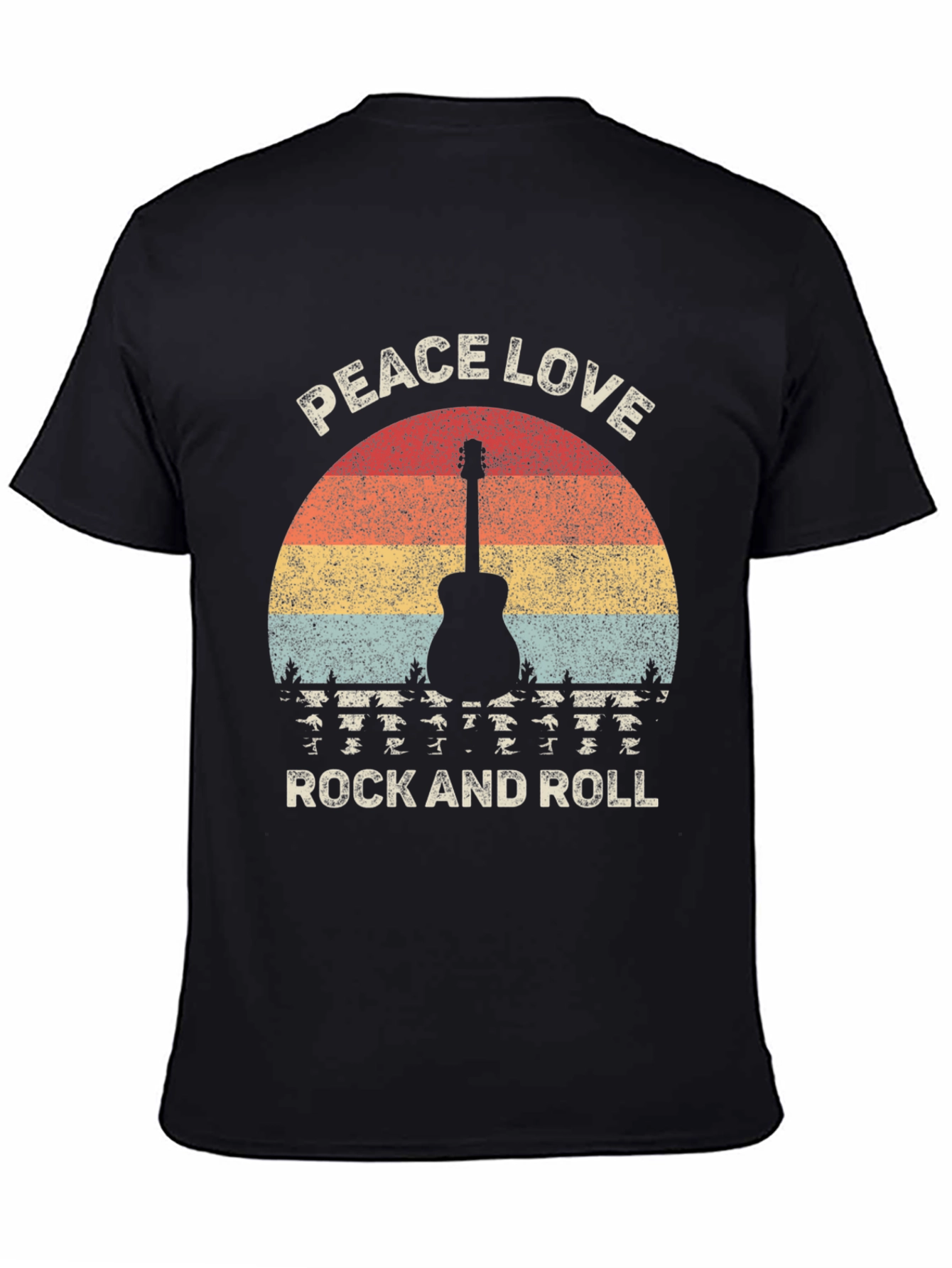 Peace Love Rock and Roll Graphic T-Shirt