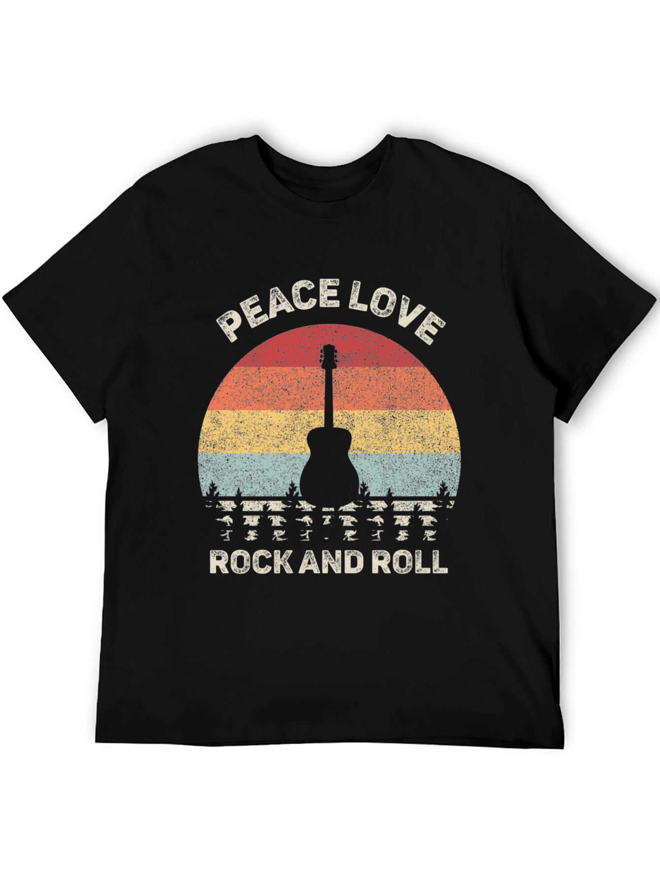 Peace Love Rock and Roll Graphic T-Shirt