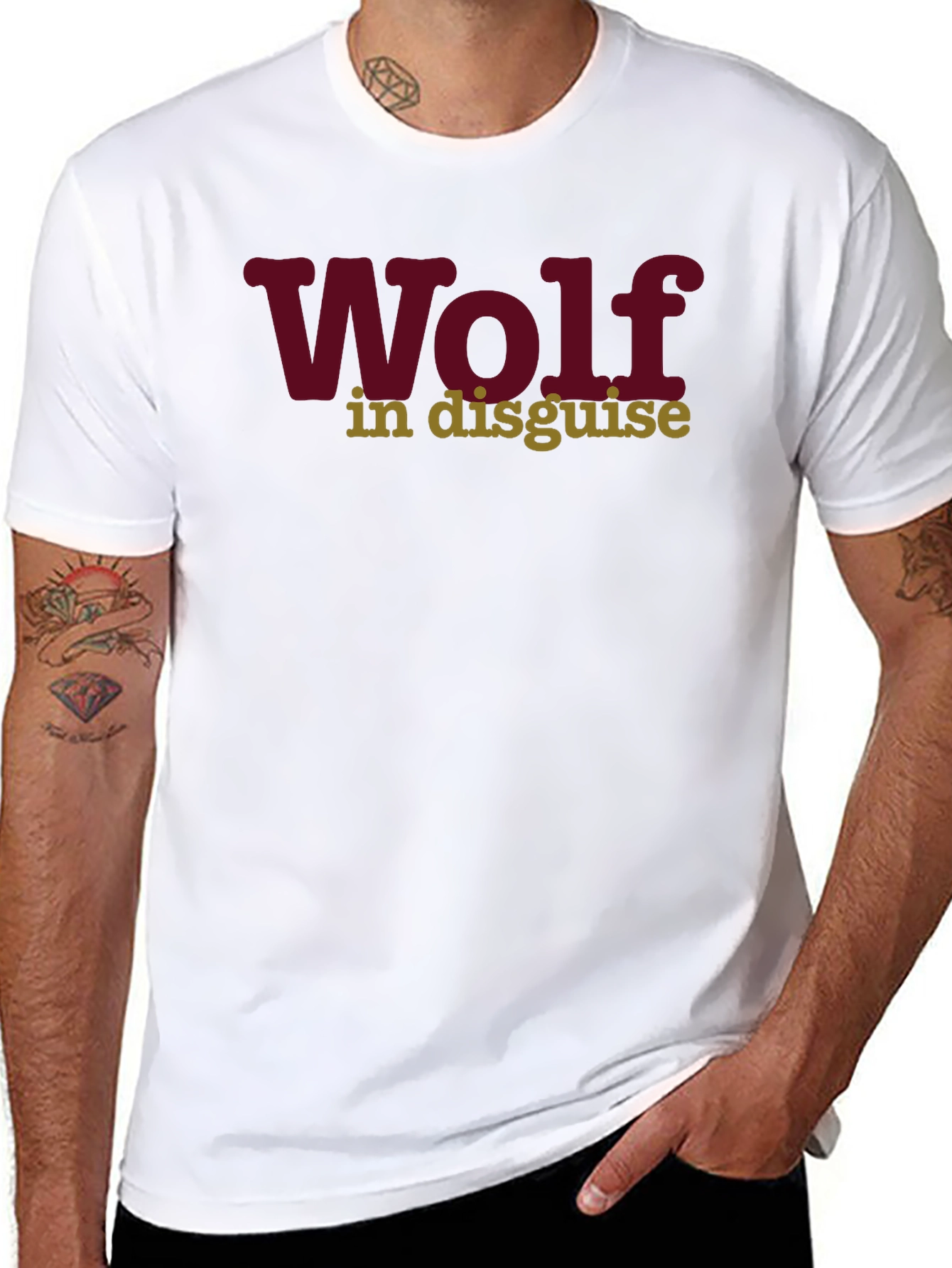Wolf in Disguise Graphic Tee - Trendy Mens T-Shirt