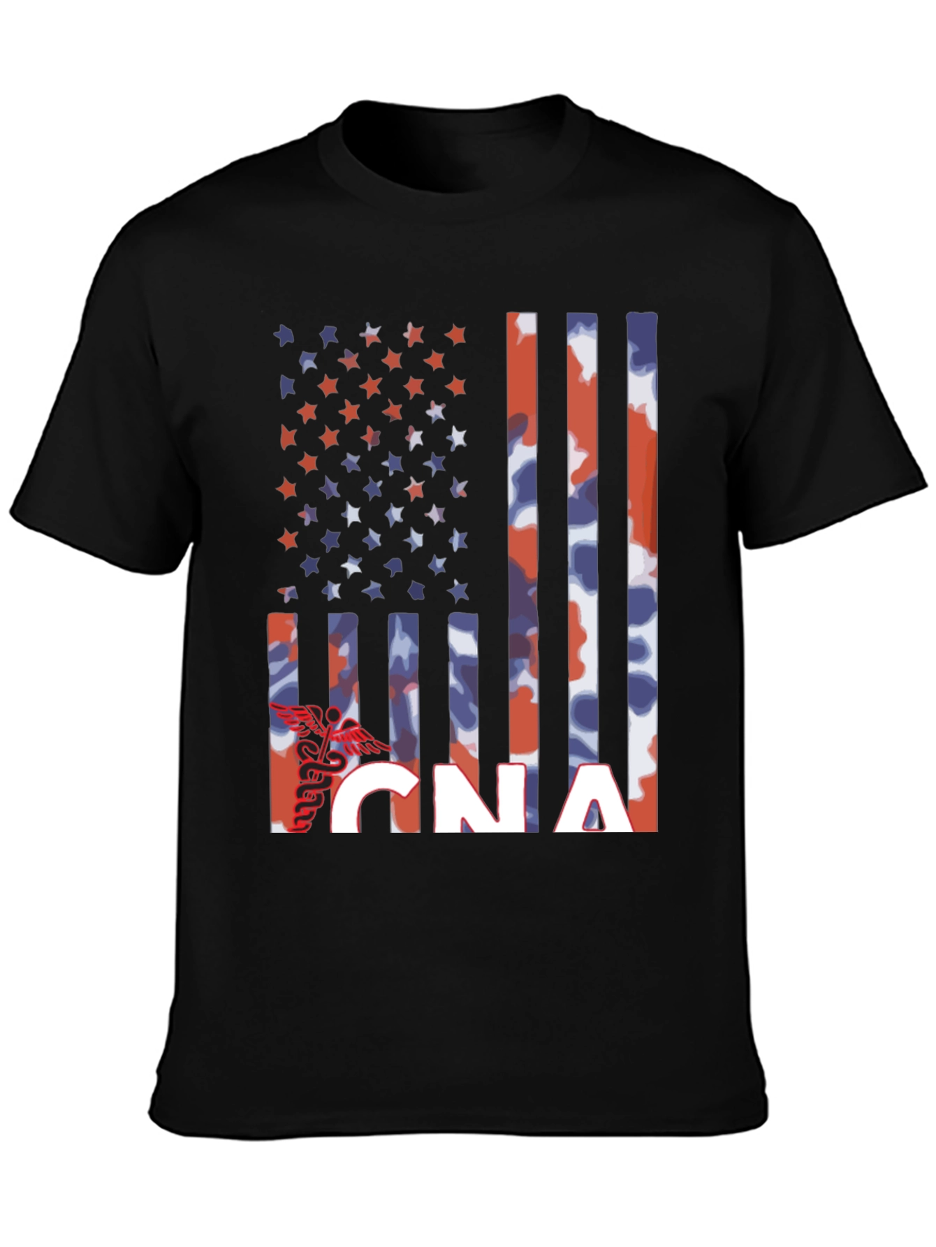 CNA American Flag T-Shirt - Patriotic Nurse Assistant Tee