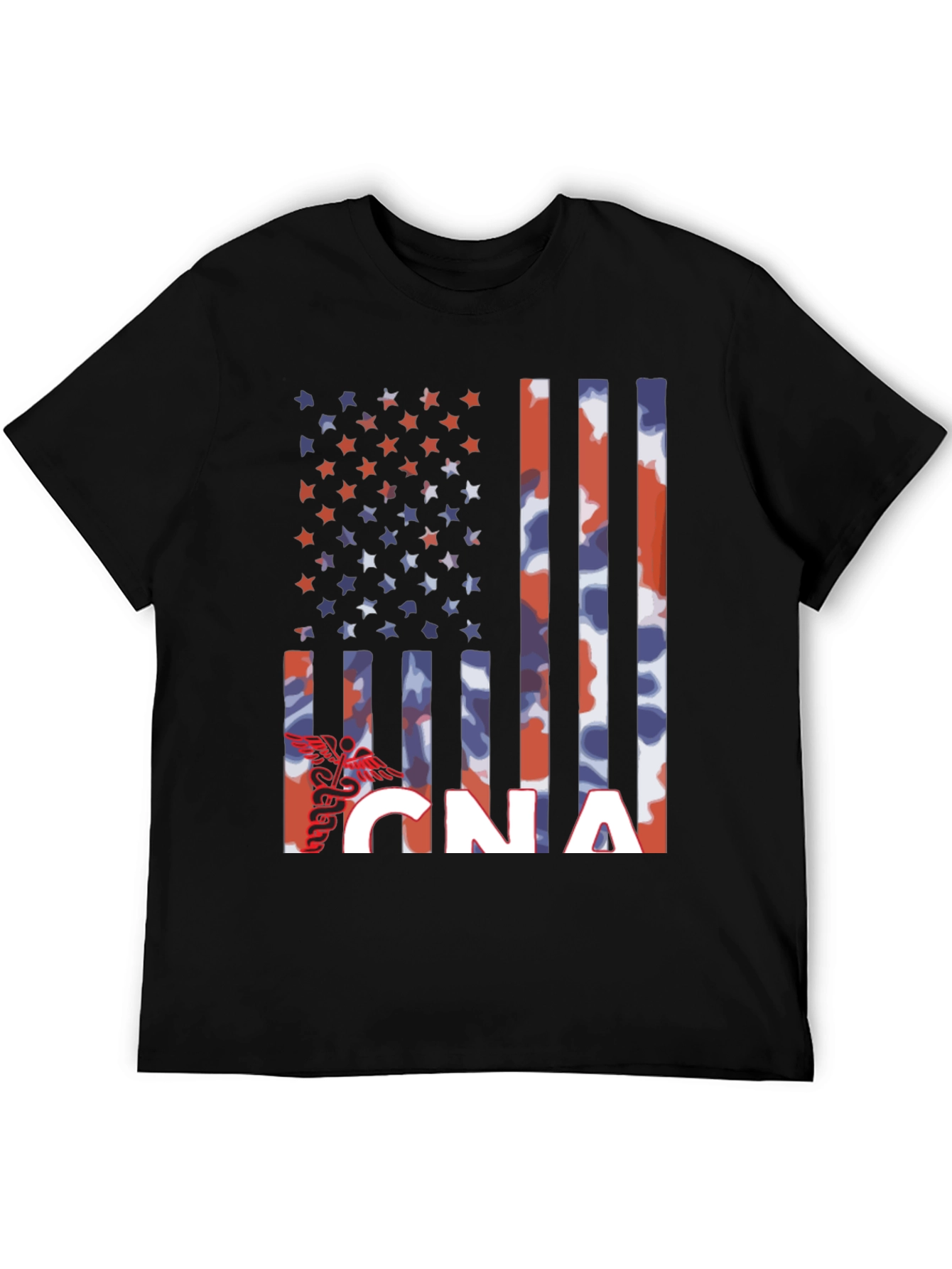 CNA American Flag T-Shirt - Patriotic Nurse Assistant Tee