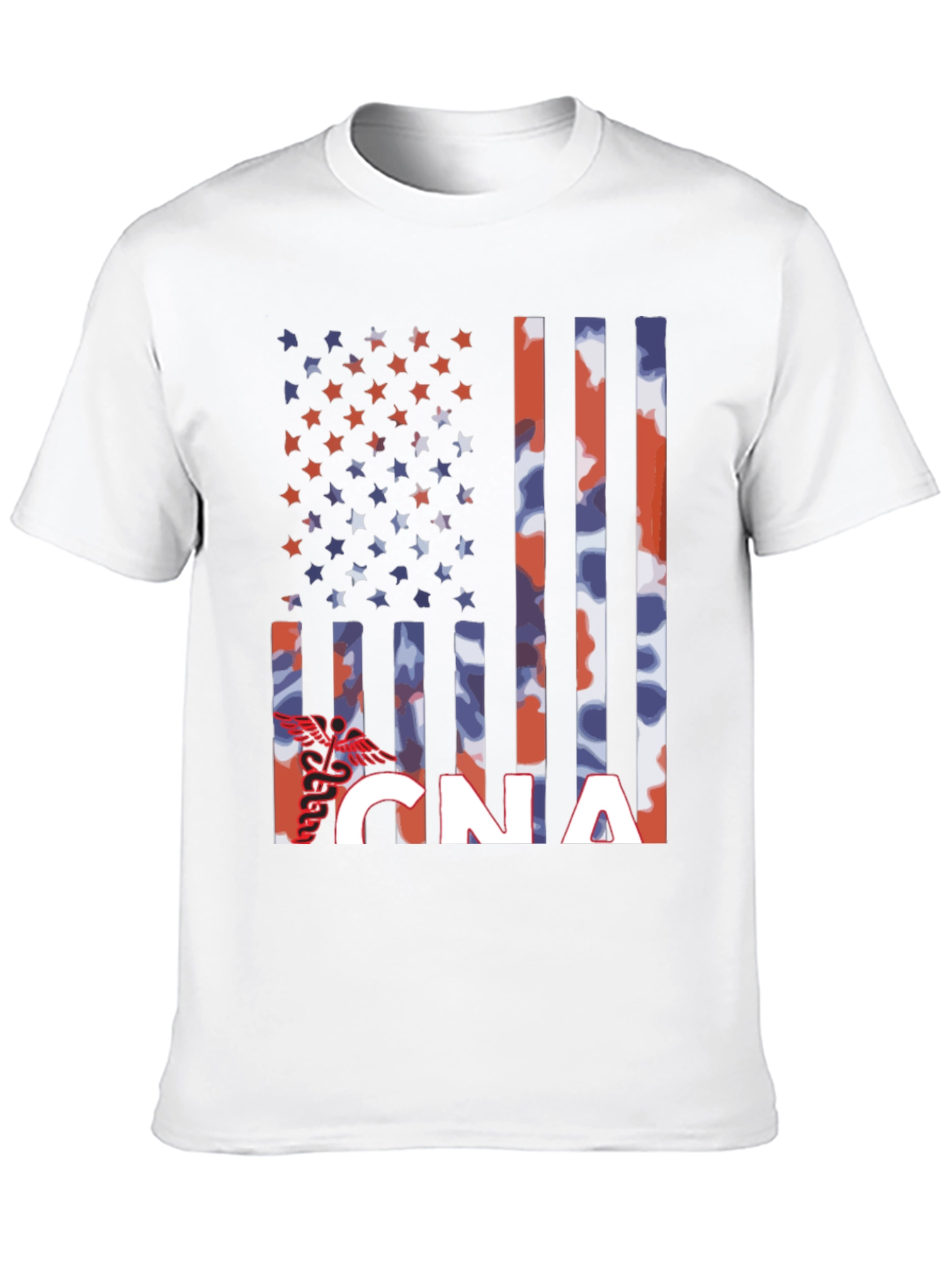 CNA American Flag T-Shirt - Patriotic Nurse Assistant Tee