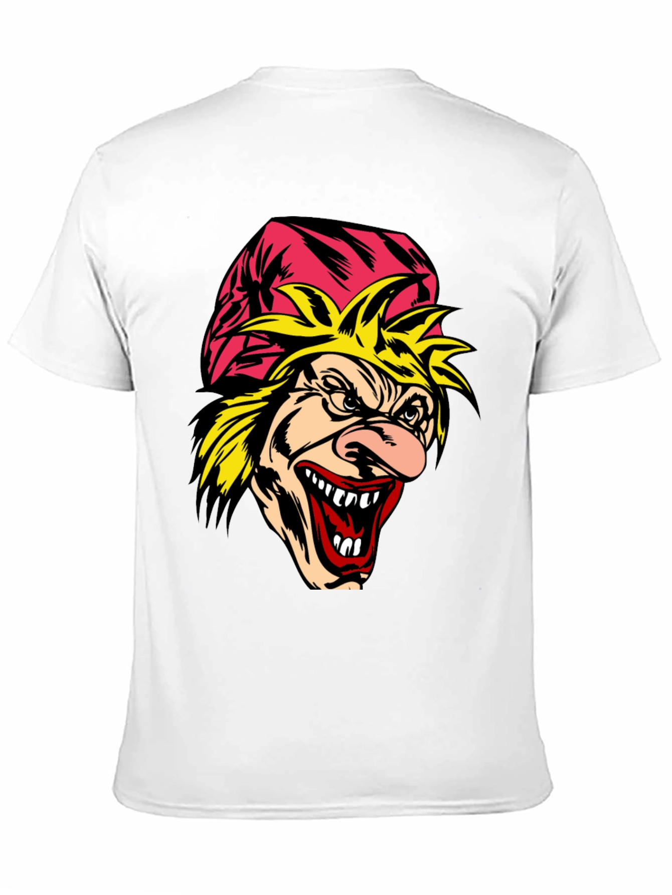 Scary Cartoon Graphic Tee - Mens Black T-Shirt