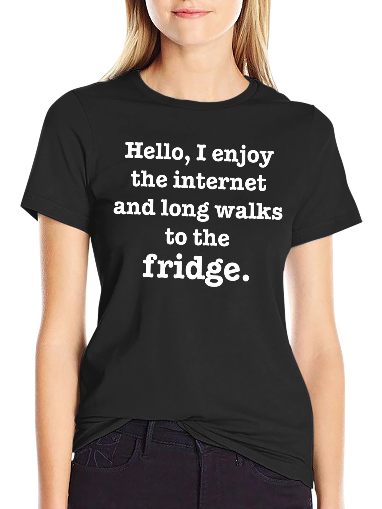 Funny Internet & Fridge Black T-Shirt