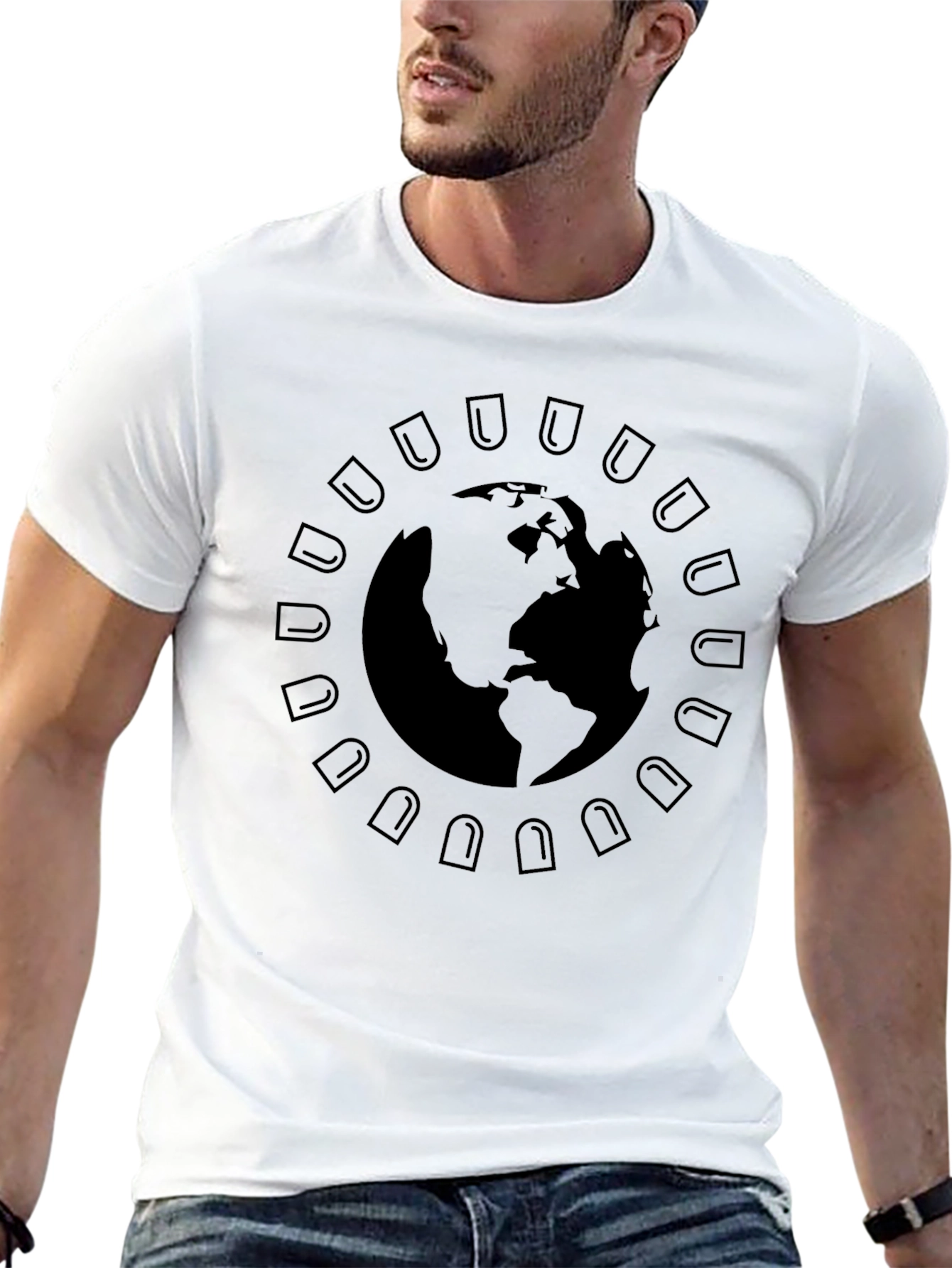 Earth Graphic Black T-Shirt