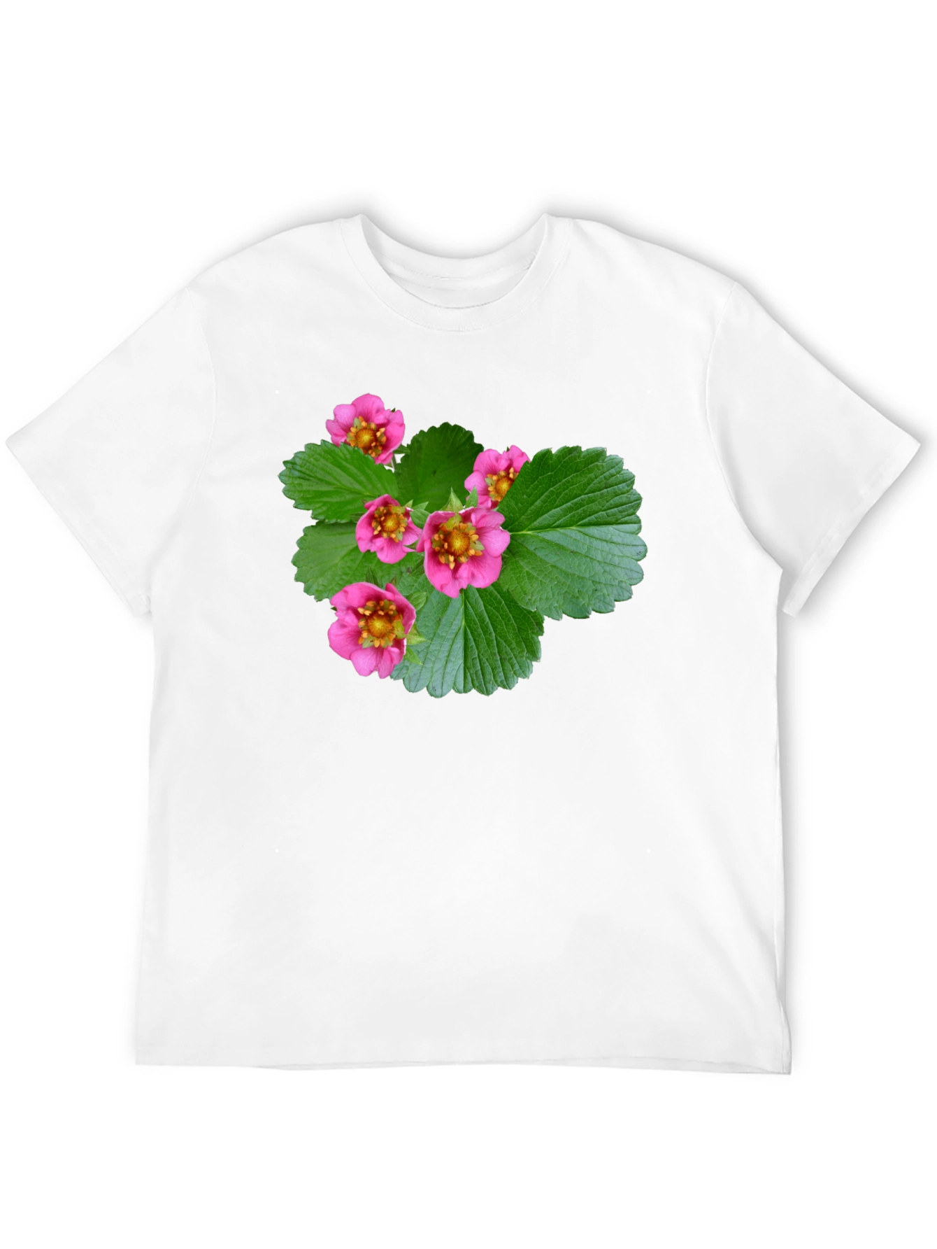 Floral Print Black T-Shirt - Nature Inspired Design