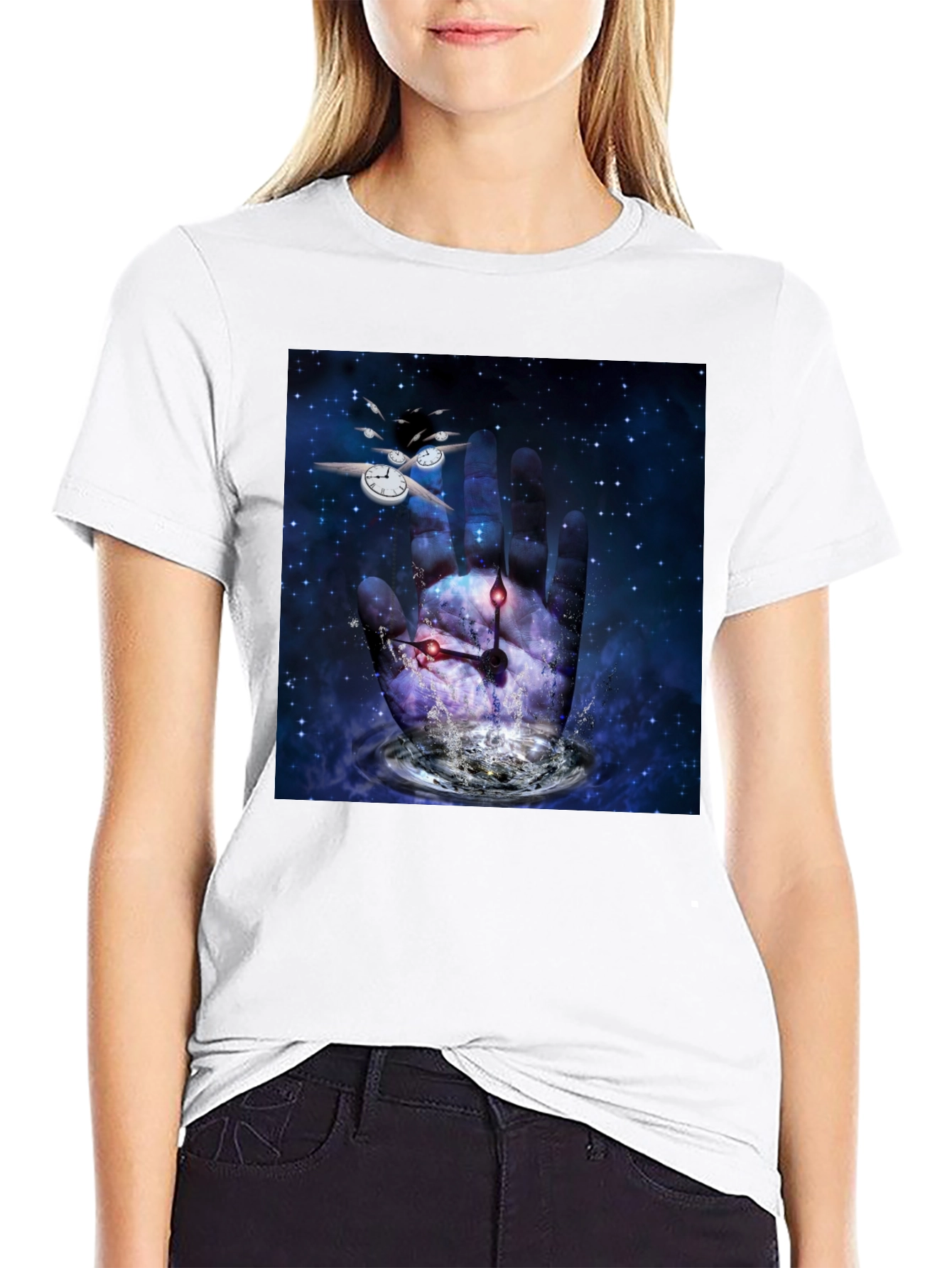 Surreal Galaxy Time T-Shirt