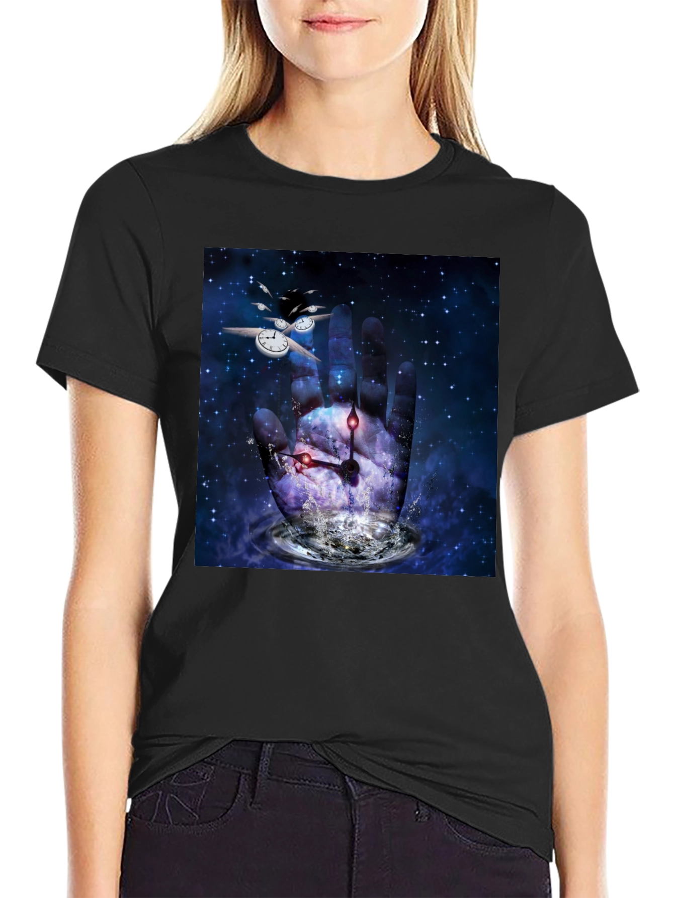 Surreal Galaxy Time T-Shirt