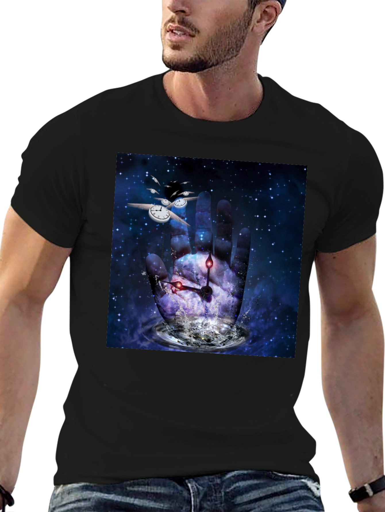 Surreal Galaxy Time T-Shirt
