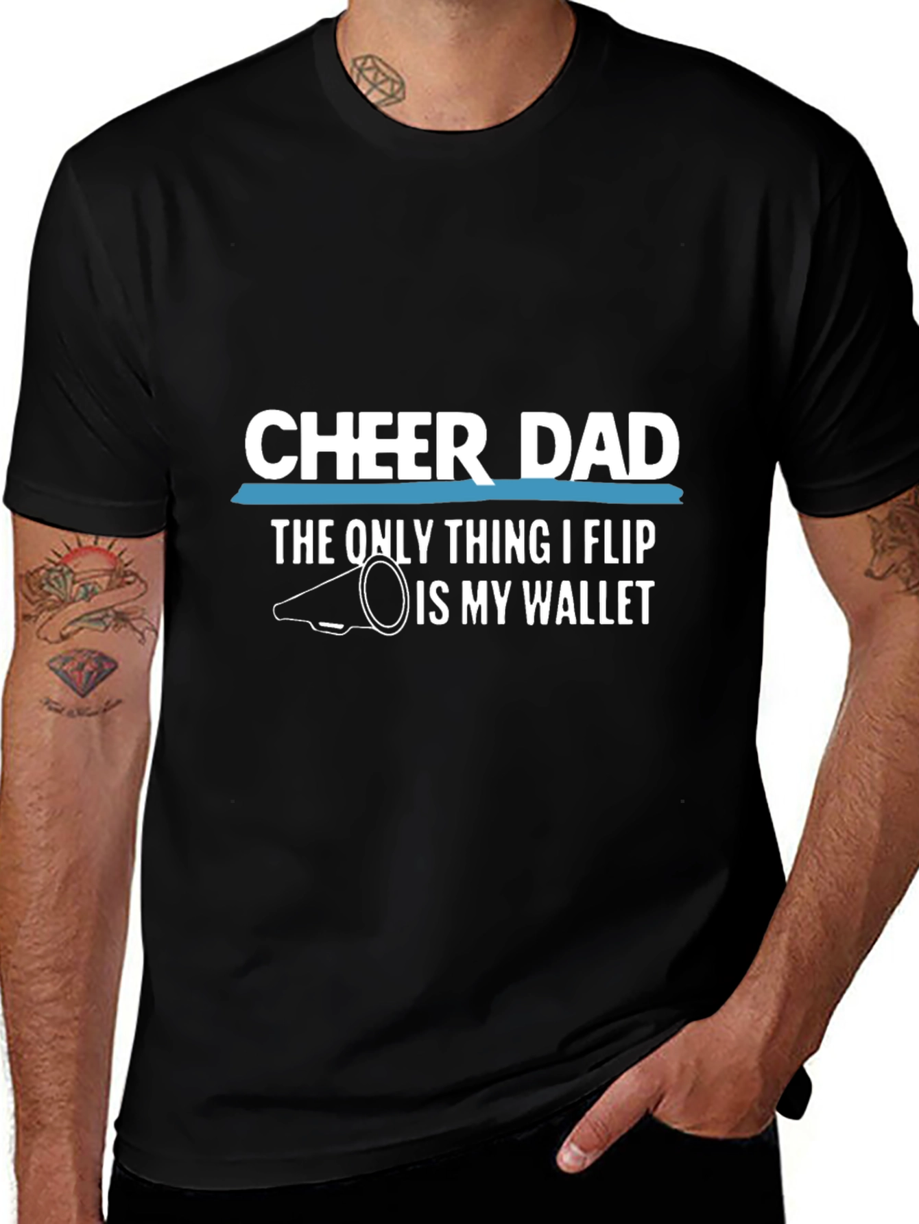 Cheer Dad T-Shirt - Funny Cheerleading Father Tee
