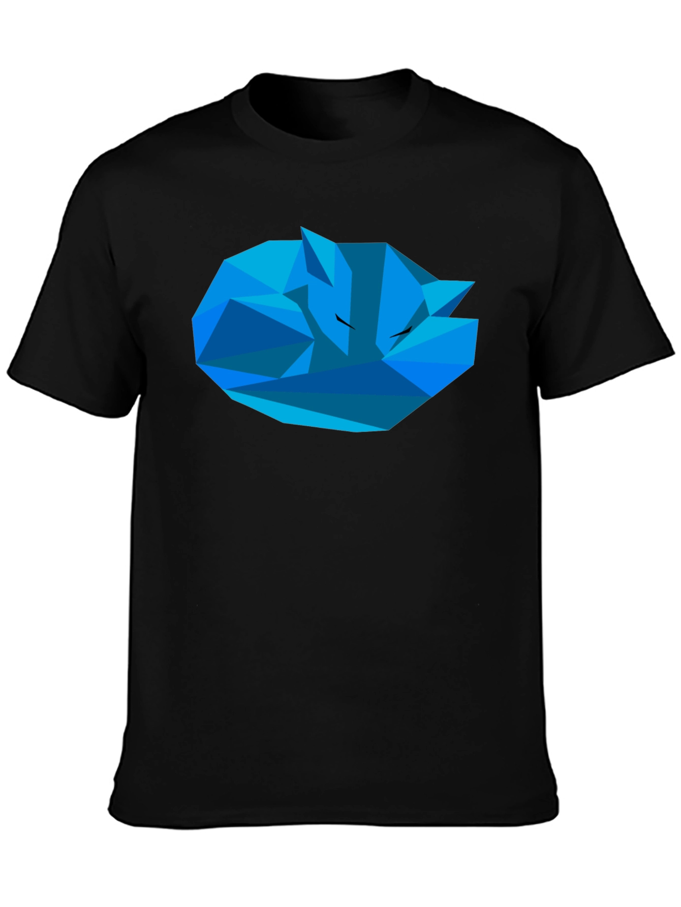 Geometric Fox T-Shirt - Stylish Mens Black Tee