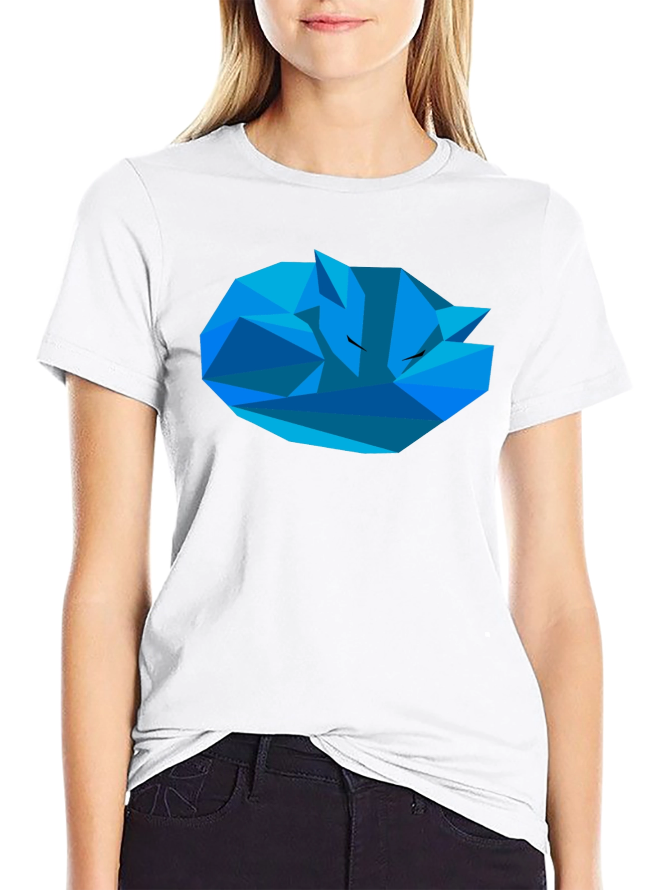 Geometric Fox T-Shirt - Stylish Mens Black Tee