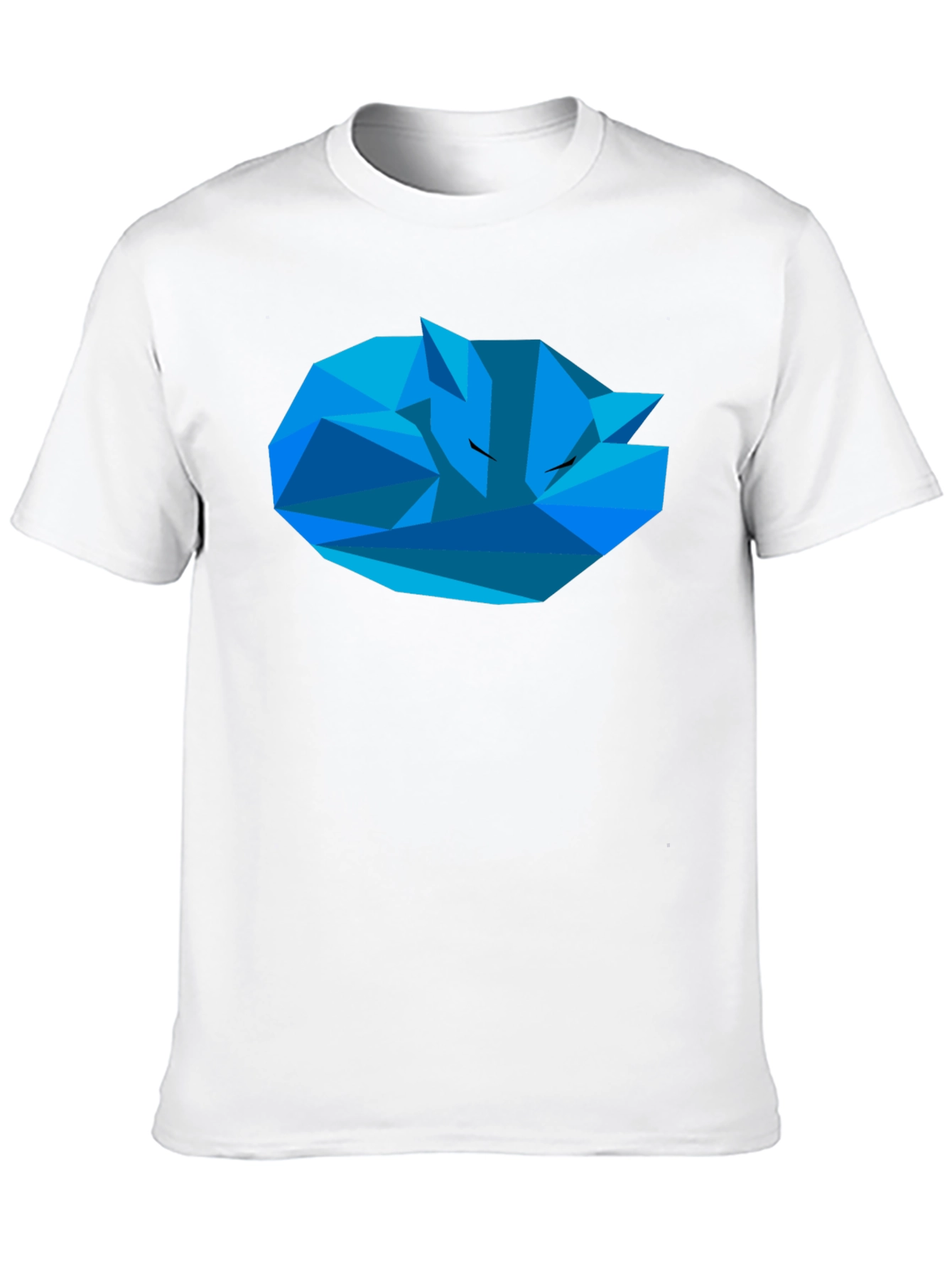 Geometric Fox T-Shirt - Stylish Mens Black Tee