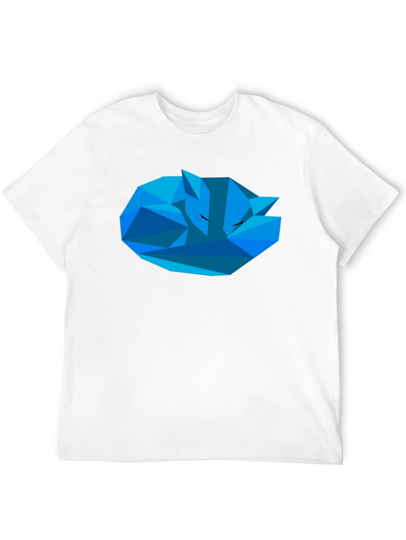 Geometric Fox T-Shirt - Stylish Mens Black Tee