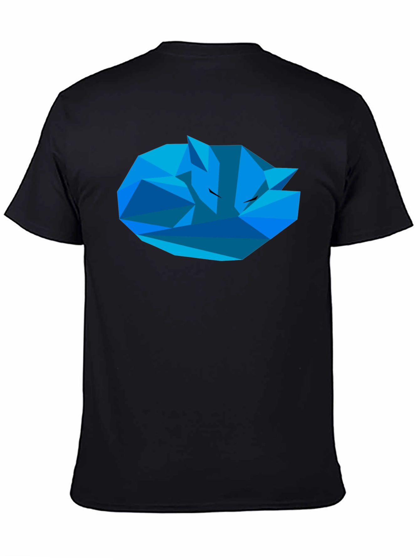Geometric Fox T-Shirt - Stylish Mens Black Tee