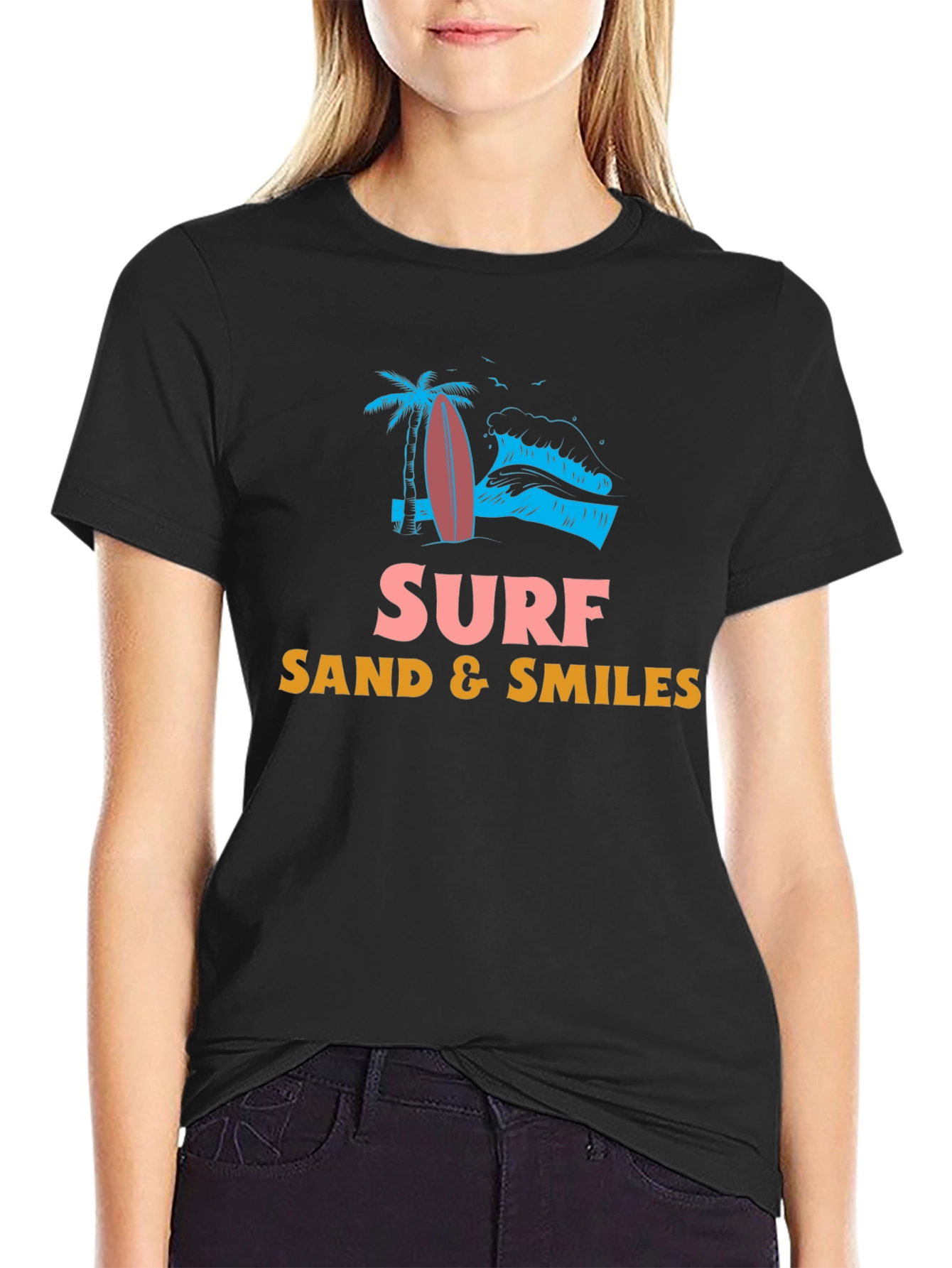 Surf Sand Smiles Graphic Tee