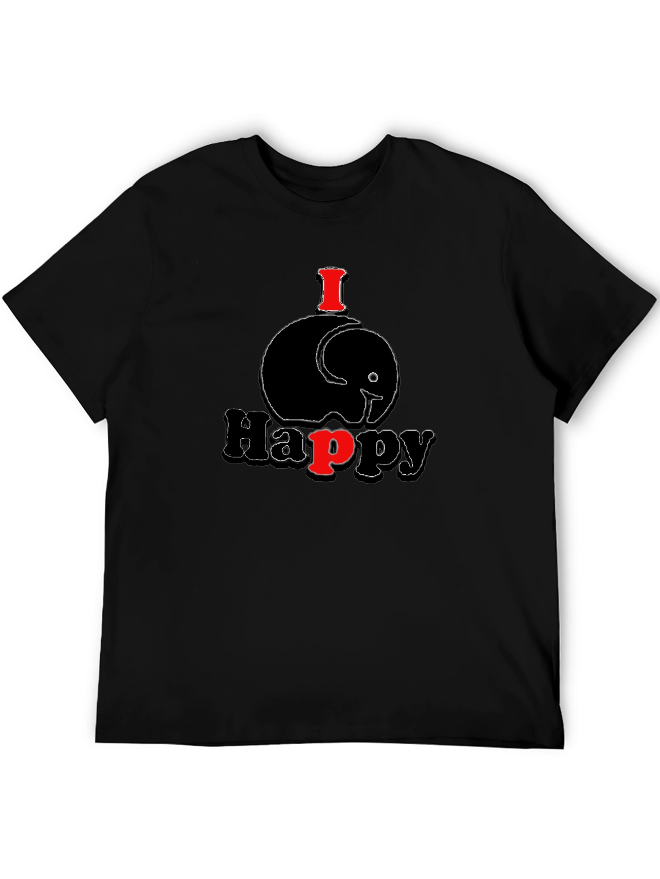 I Elephant Happy Mens T-Shirt