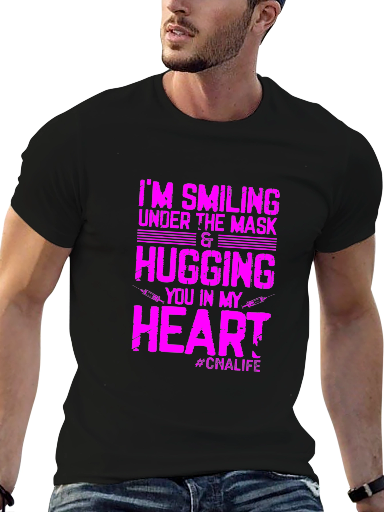 Smiling Under Mask CNA Life T-Shirt