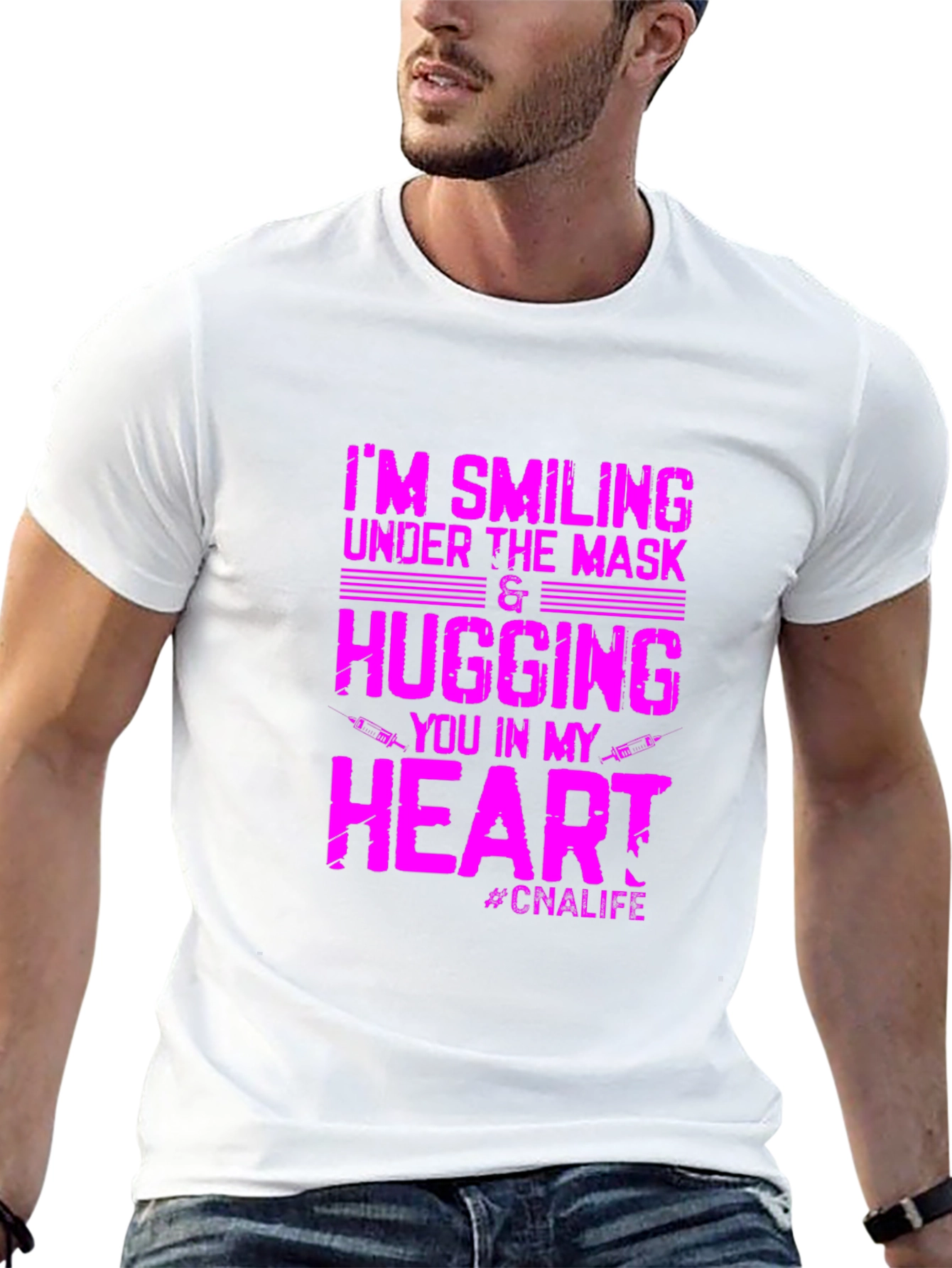 Smiling Under Mask CNA Life T-Shirt