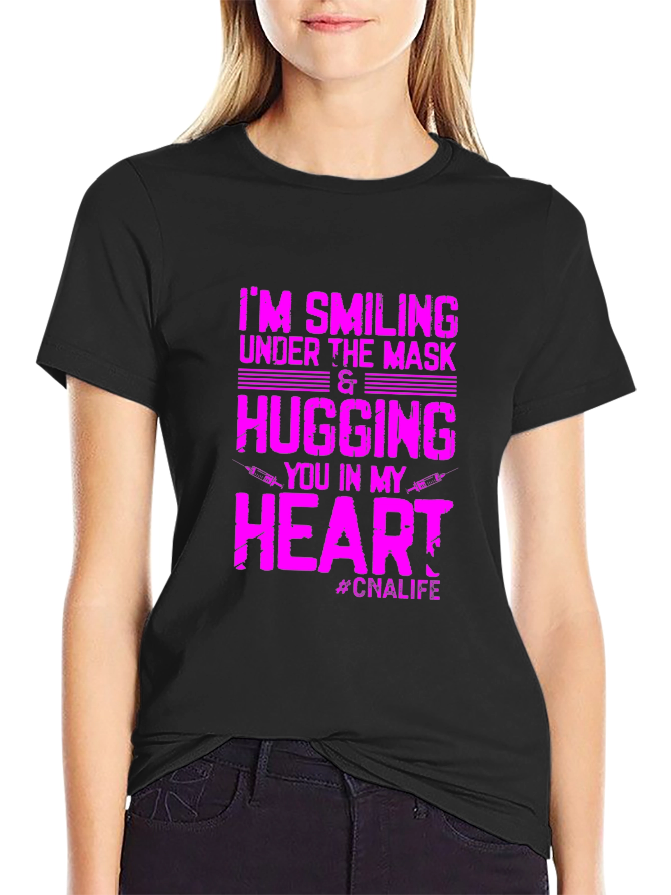 Smiling Under Mask CNA Life T-Shirt