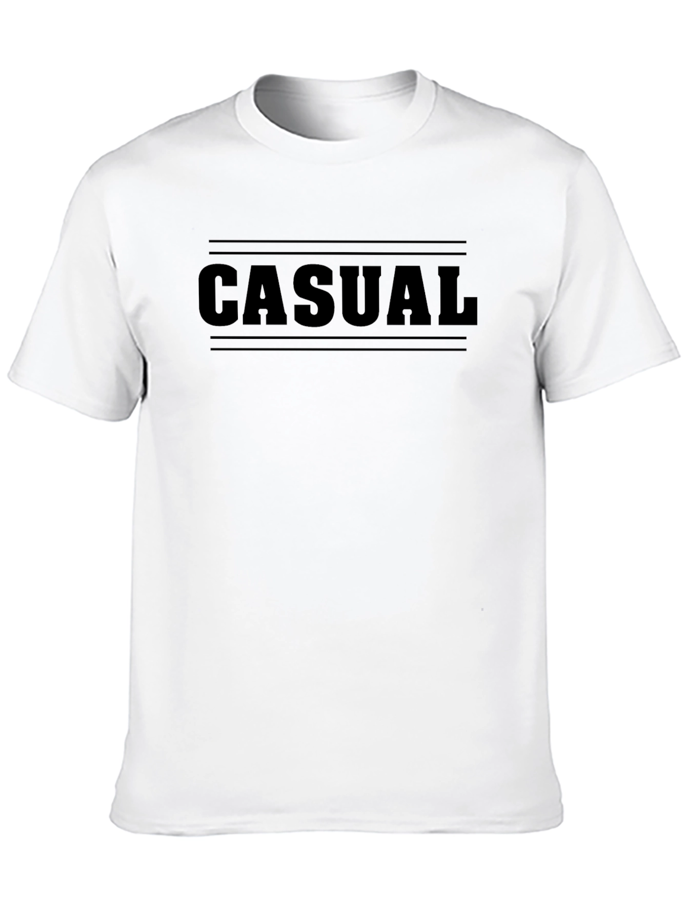 Casual Graphic Print Mens T-Shirt - Black