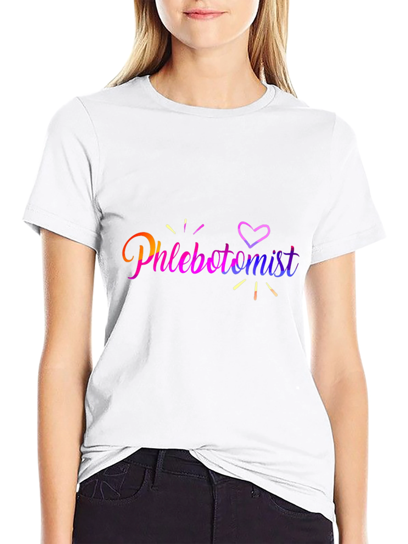 Phlebotomist Heart T-Shirt - Black