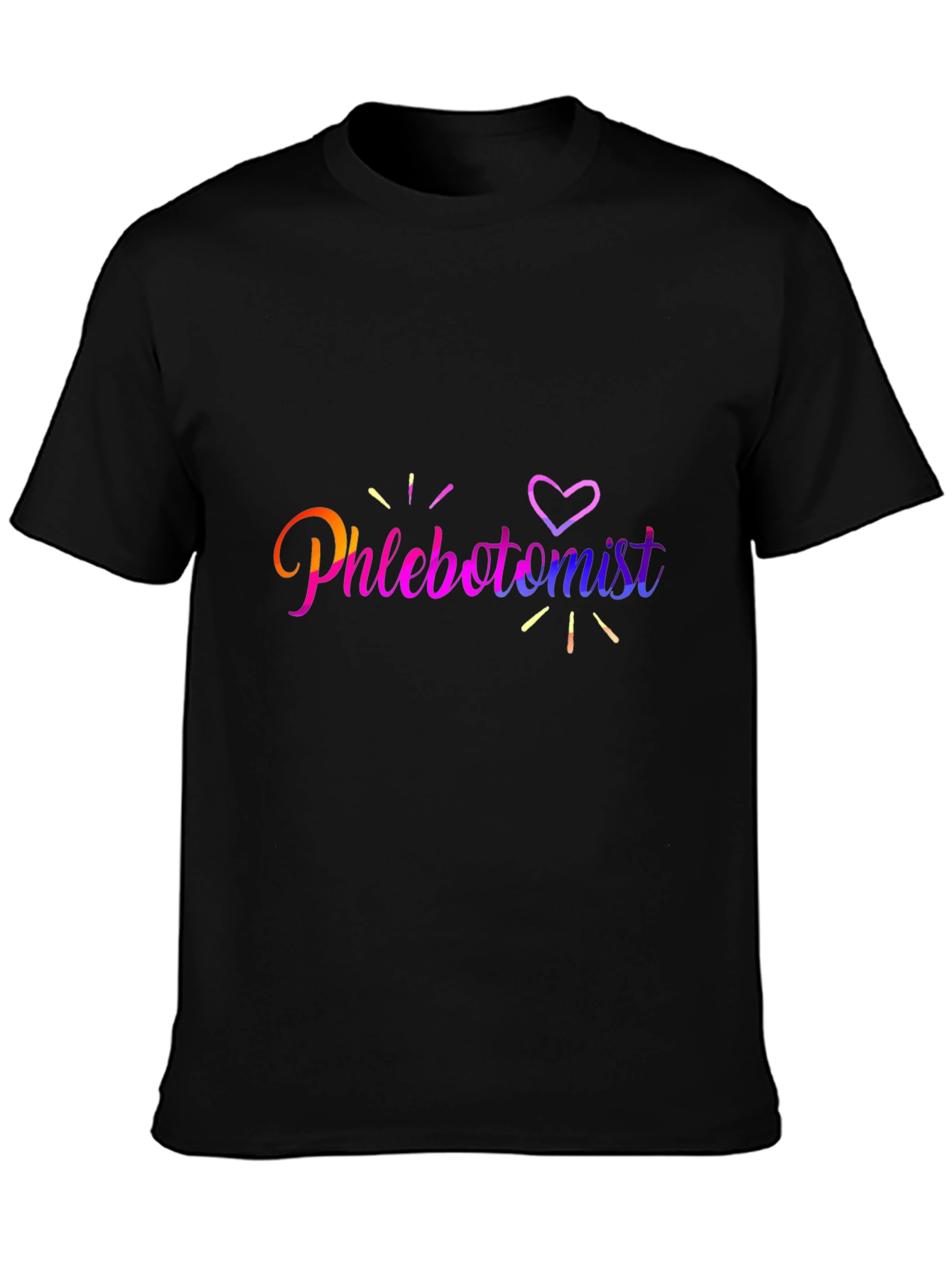 Phlebotomist Heart T-Shirt - Black