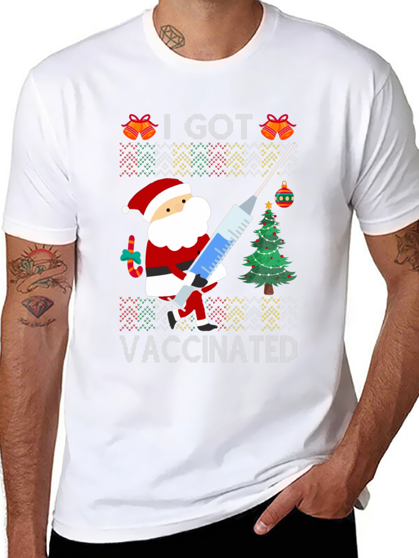 I Got Vaccinated Santa T-Shirt