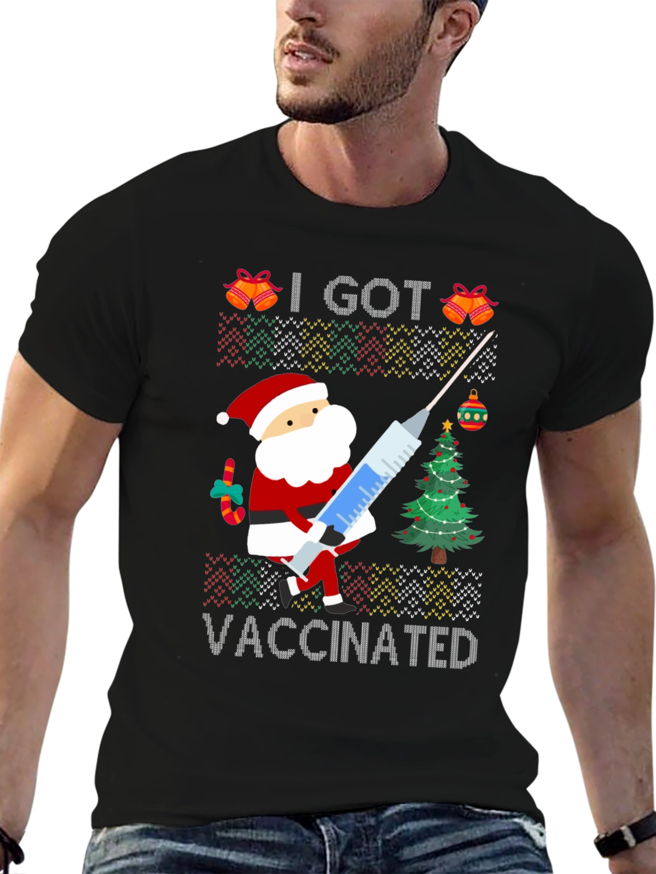 I Got Vaccinated Santa T-Shirt