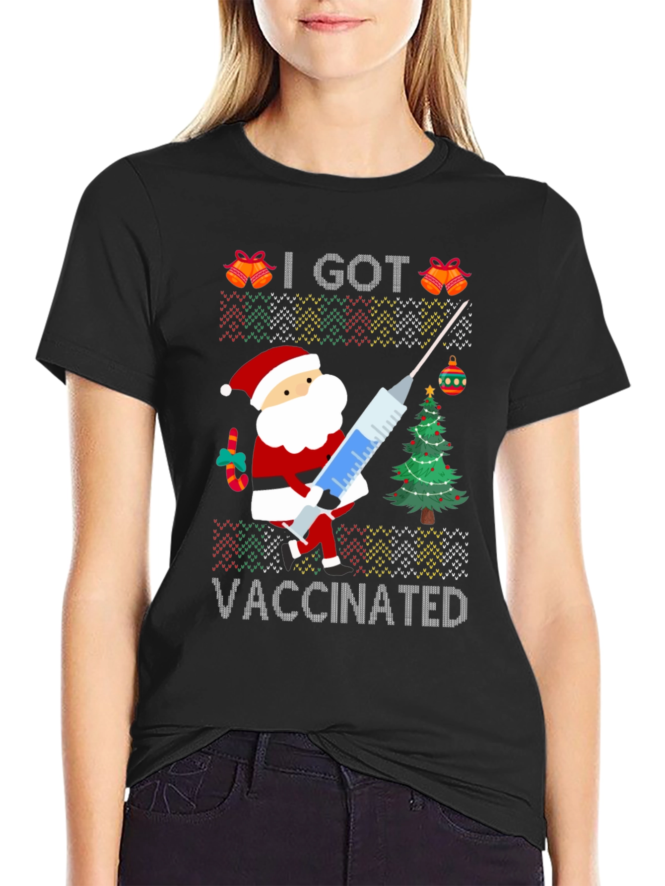 I Got Vaccinated Santa T-Shirt