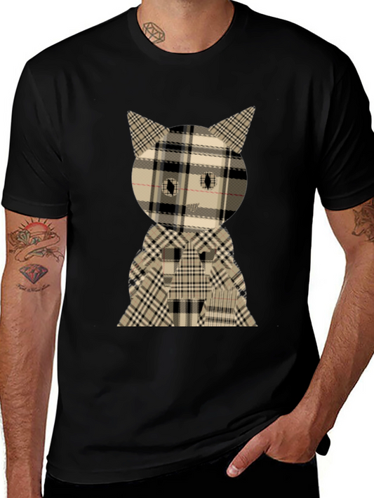Plaid Cat Graphic Tee