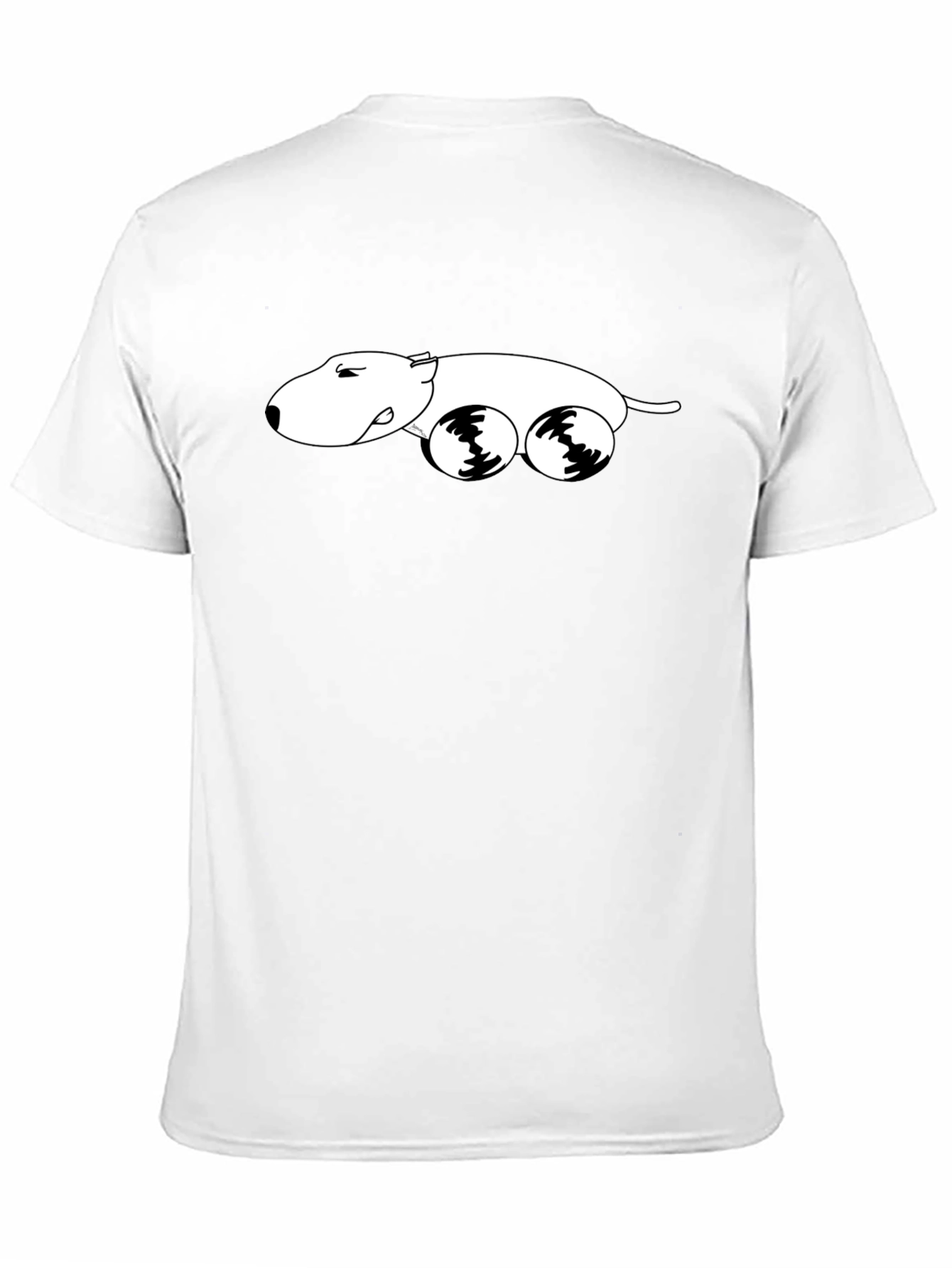 Cool Cartoon Dog Rolling T-Shirt