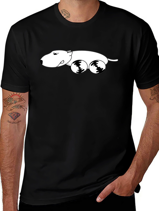 Cool Cartoon Dog Rolling T-Shirt