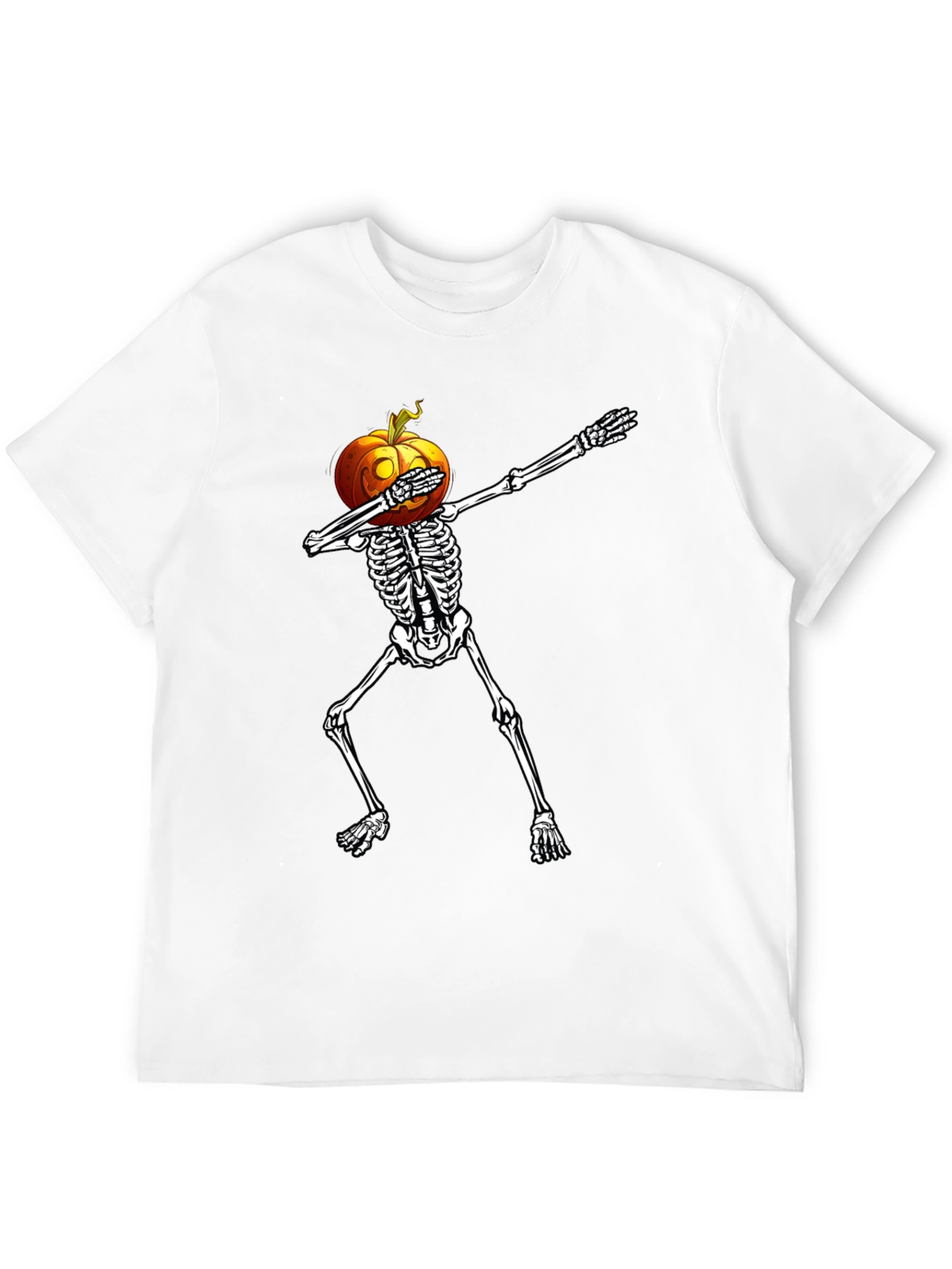 Halloween Pumpkin Skeleton Dab T-Shirt
