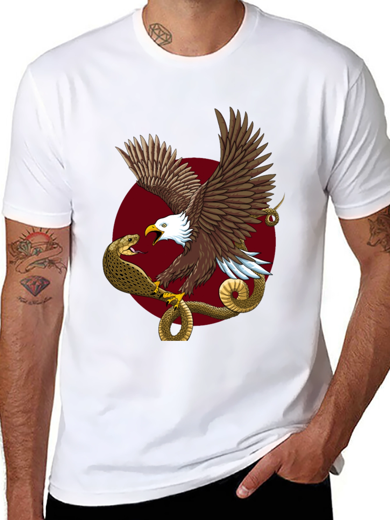Eagle vs Snake Graphic T-Shirt
