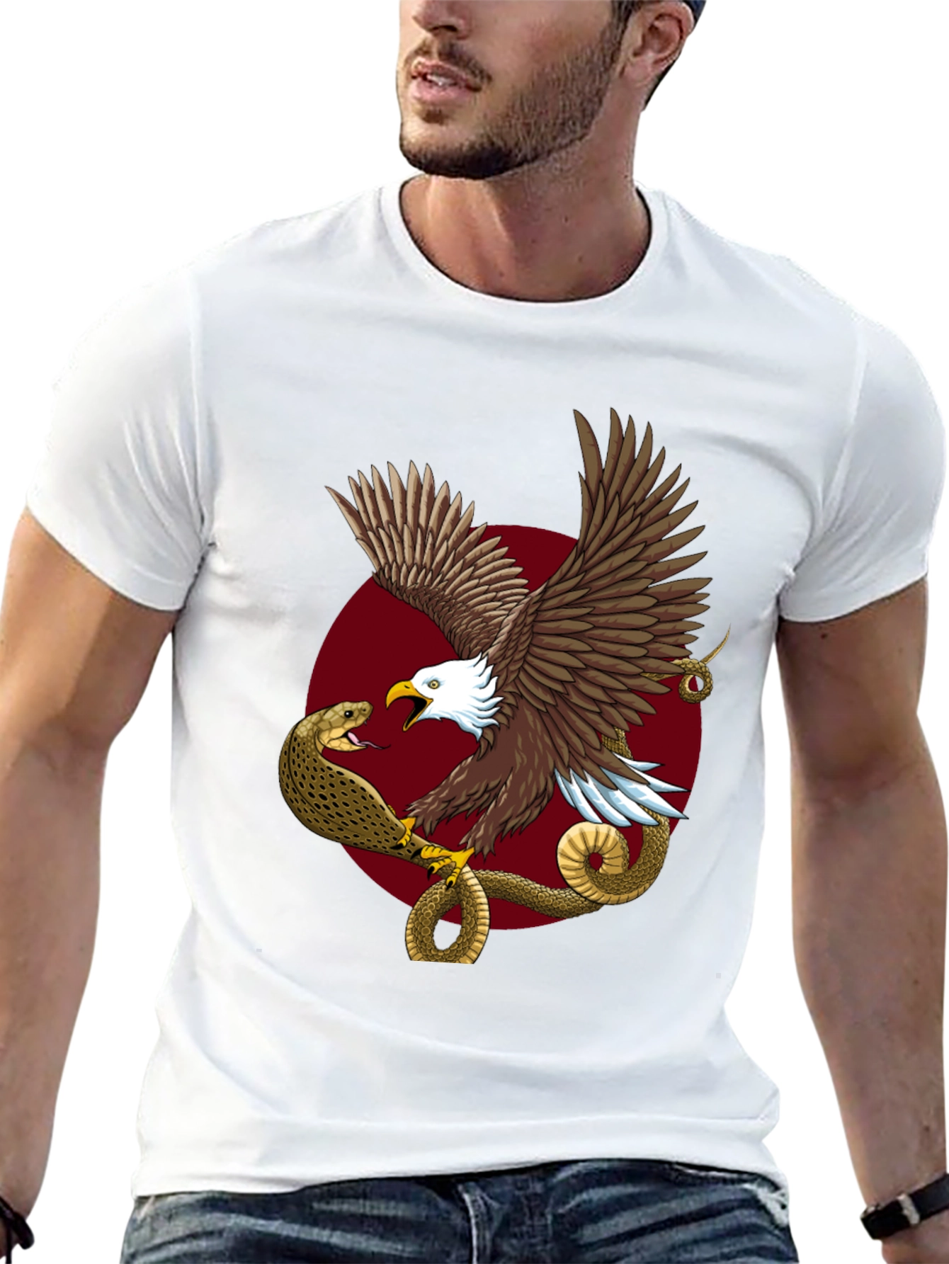 Eagle vs Snake Graphic T-Shirt